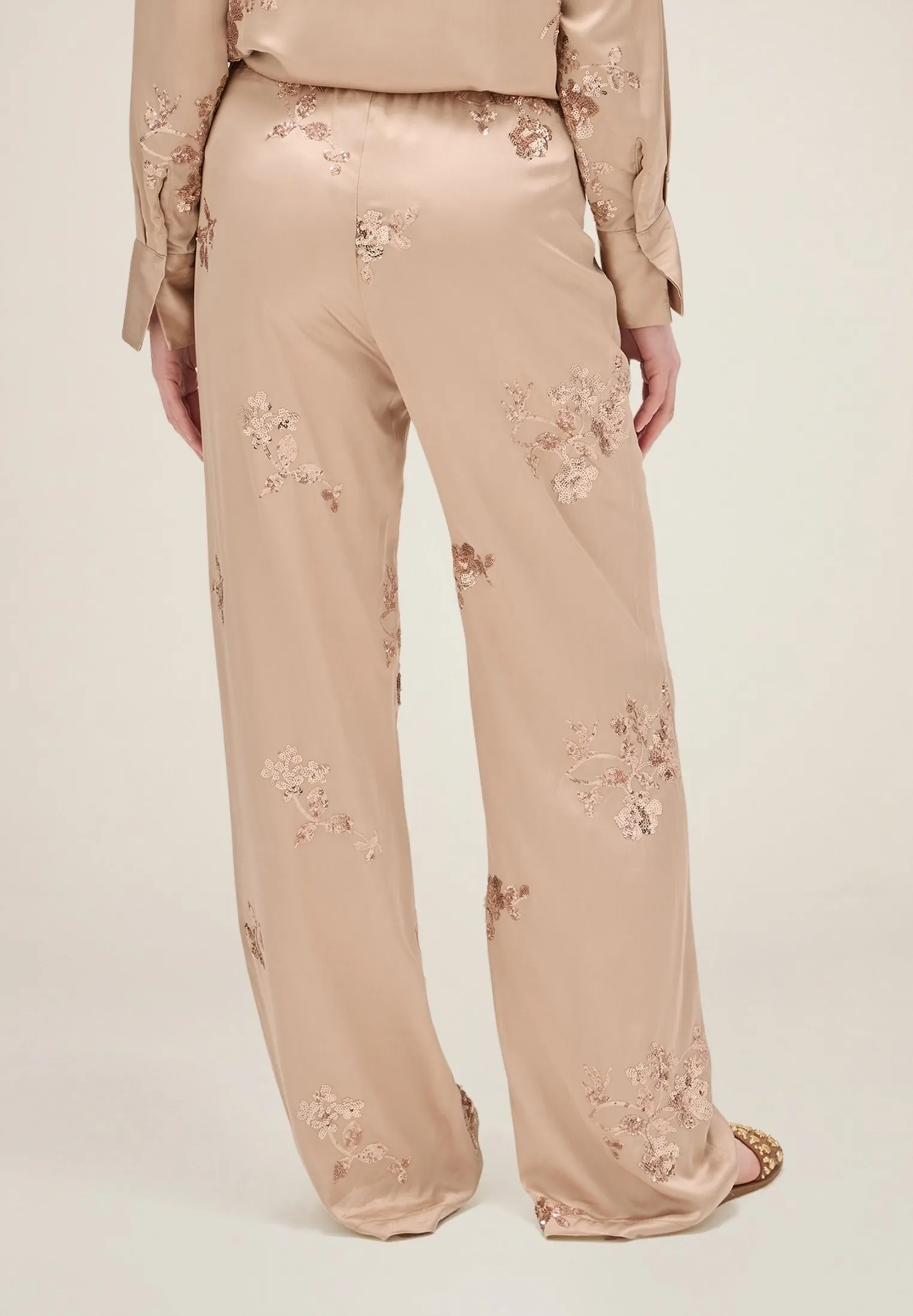 IN CON RICAMO IN PAILLETTES - Pantaloni