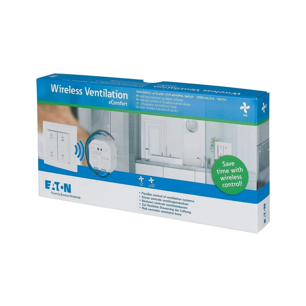 Interruttore luce Eaton serie CPAD, Colore bianco, IP20