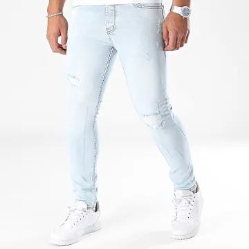Jeans skinny con lavaggio blu