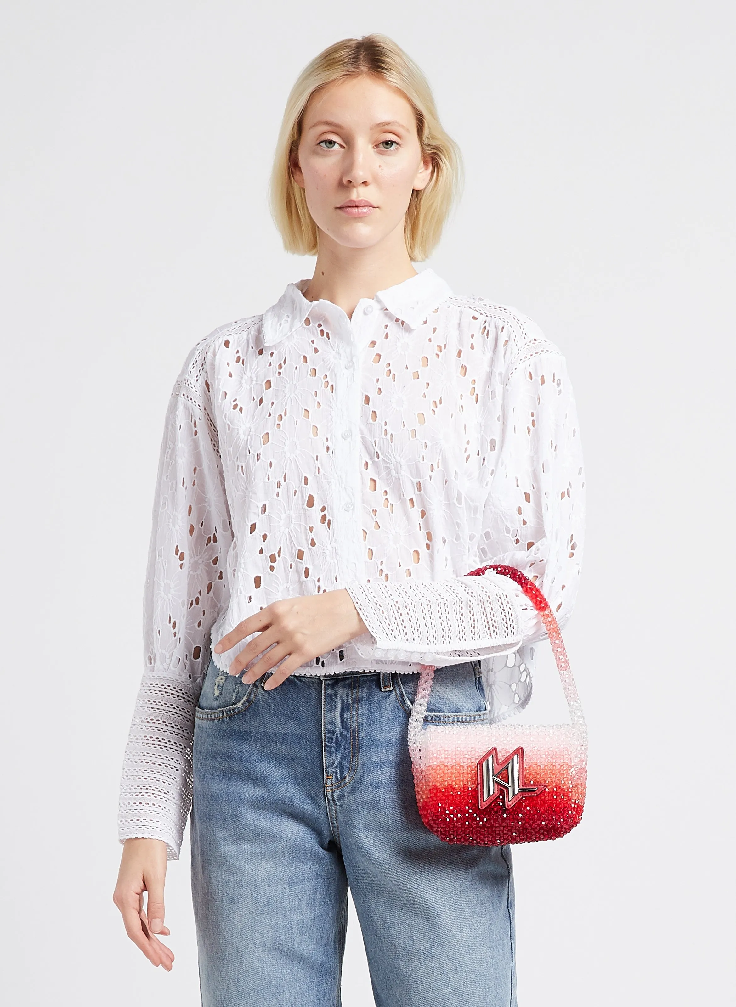  KARL LAGERFELD   K/EVENING - Borsa a spalla in cristalli | Multicolore