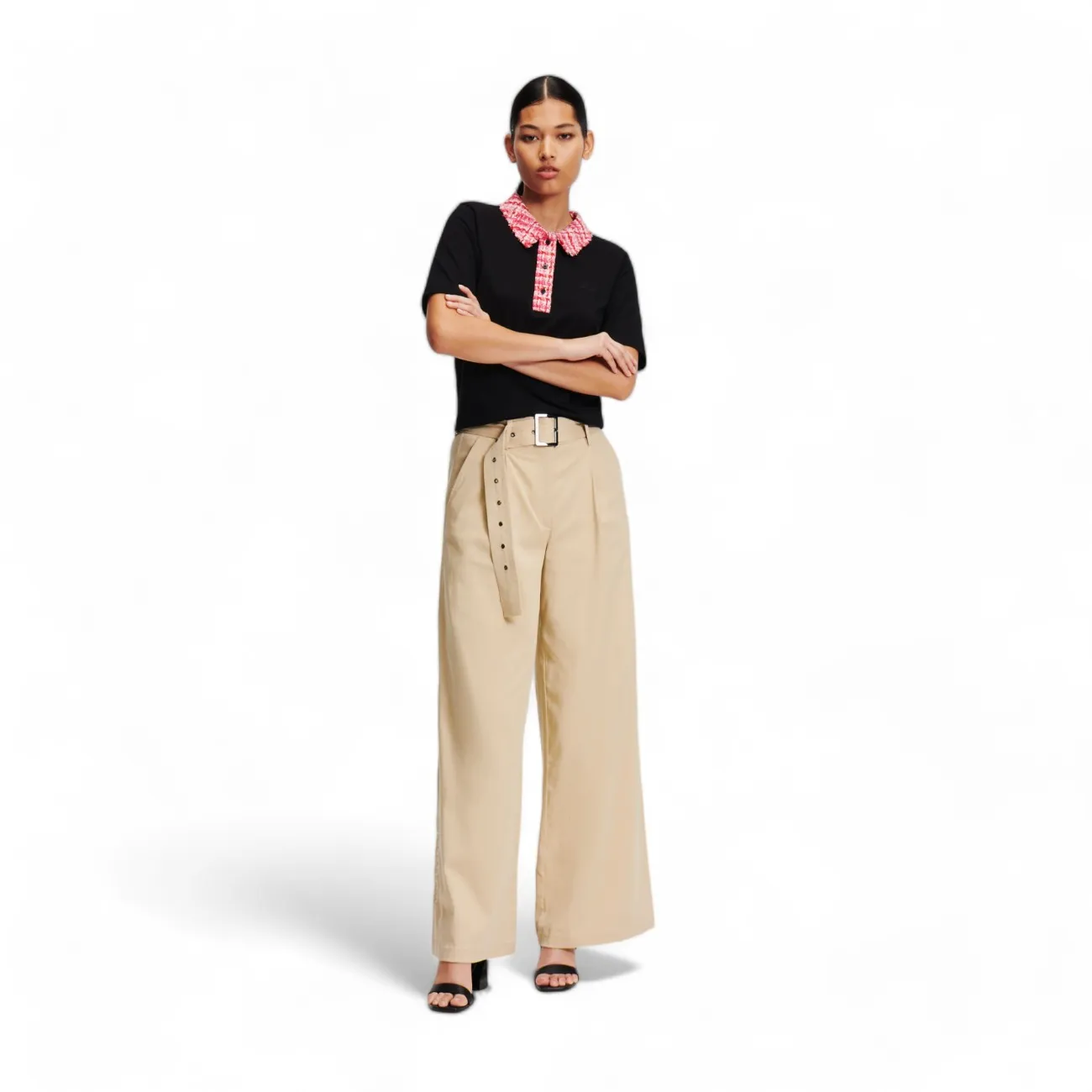 Karl Lagerfeld pantaloni palazzo beige