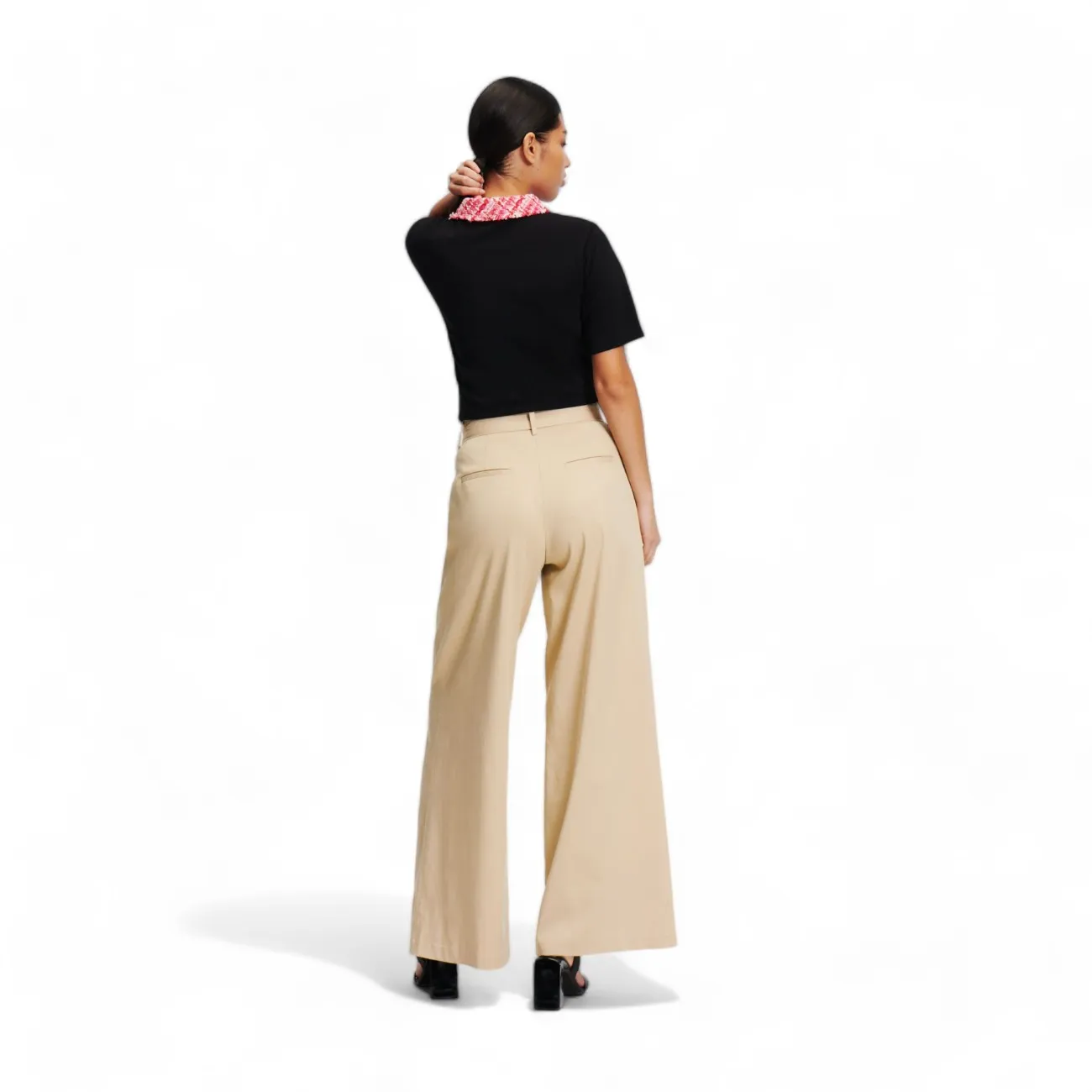 Karl Lagerfeld pantaloni palazzo beige
