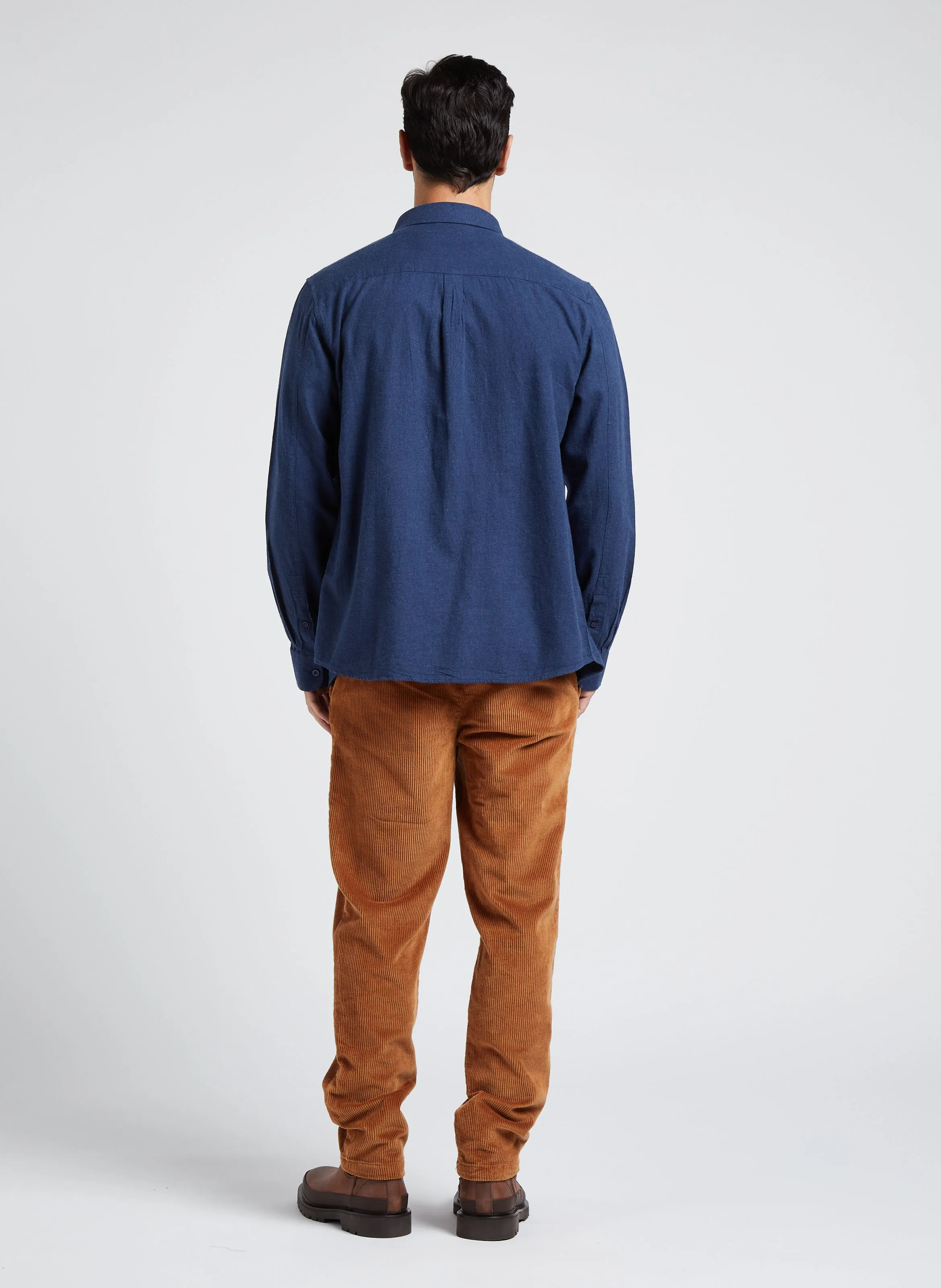  KNOWLEDGE COTTON APPAREL   Camicia collo button down regular fit in cotone biologico | Blu