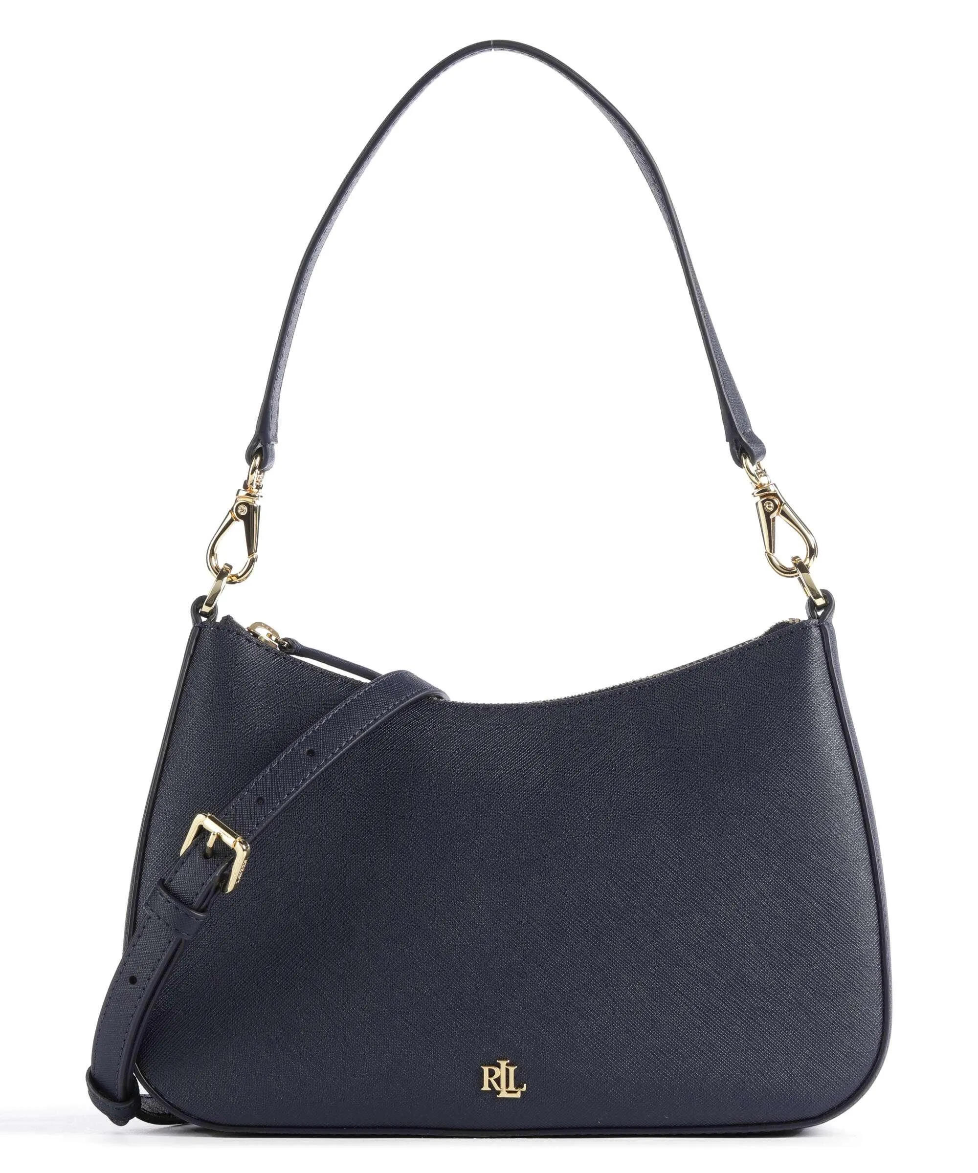  Lauren Ralph Lauren Danni 26 Borsa a spalla pelle di vacchetta saffiano navy  