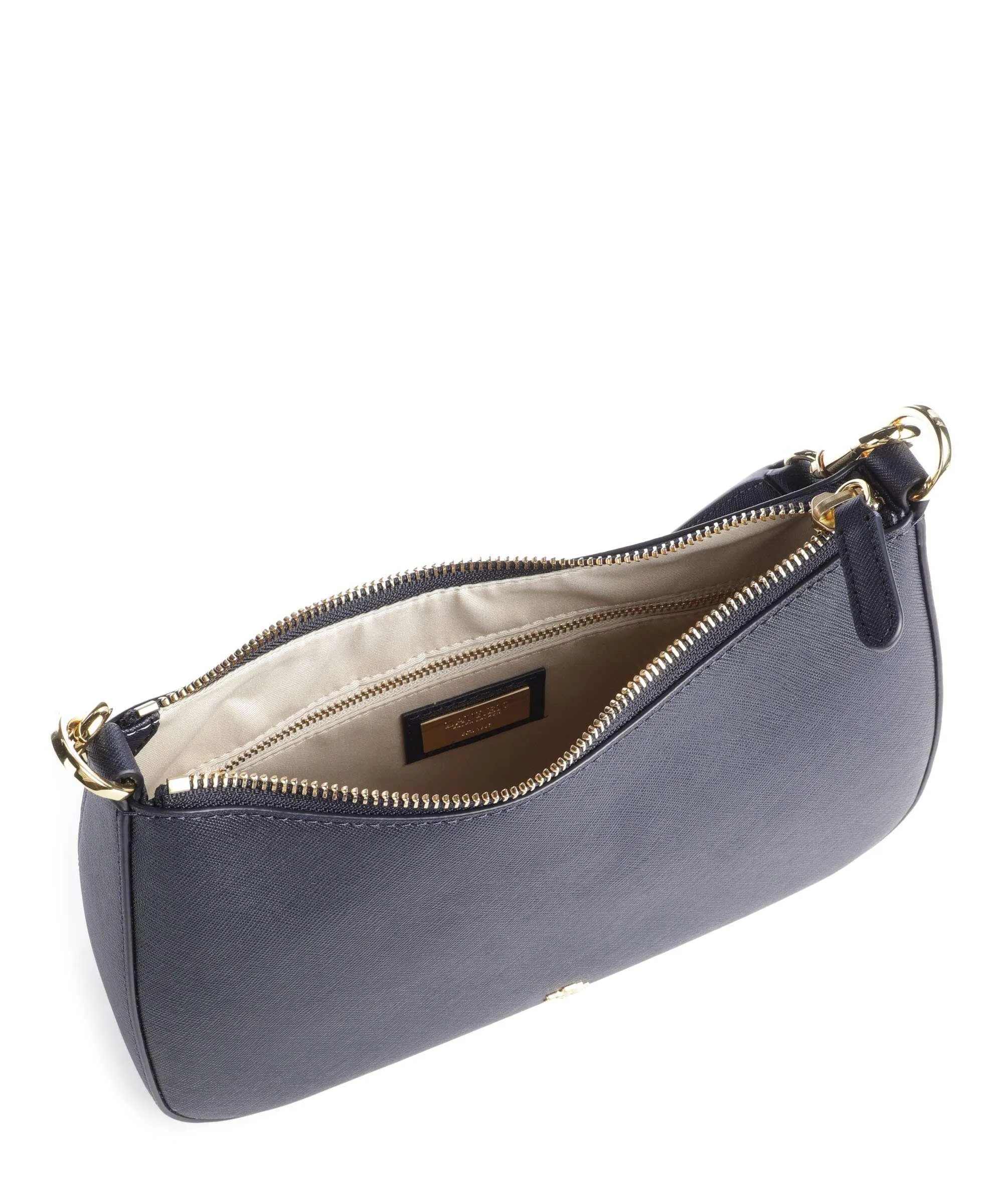  Lauren Ralph Lauren Danni 26 Borsa a spalla pelle di vacchetta saffiano navy  