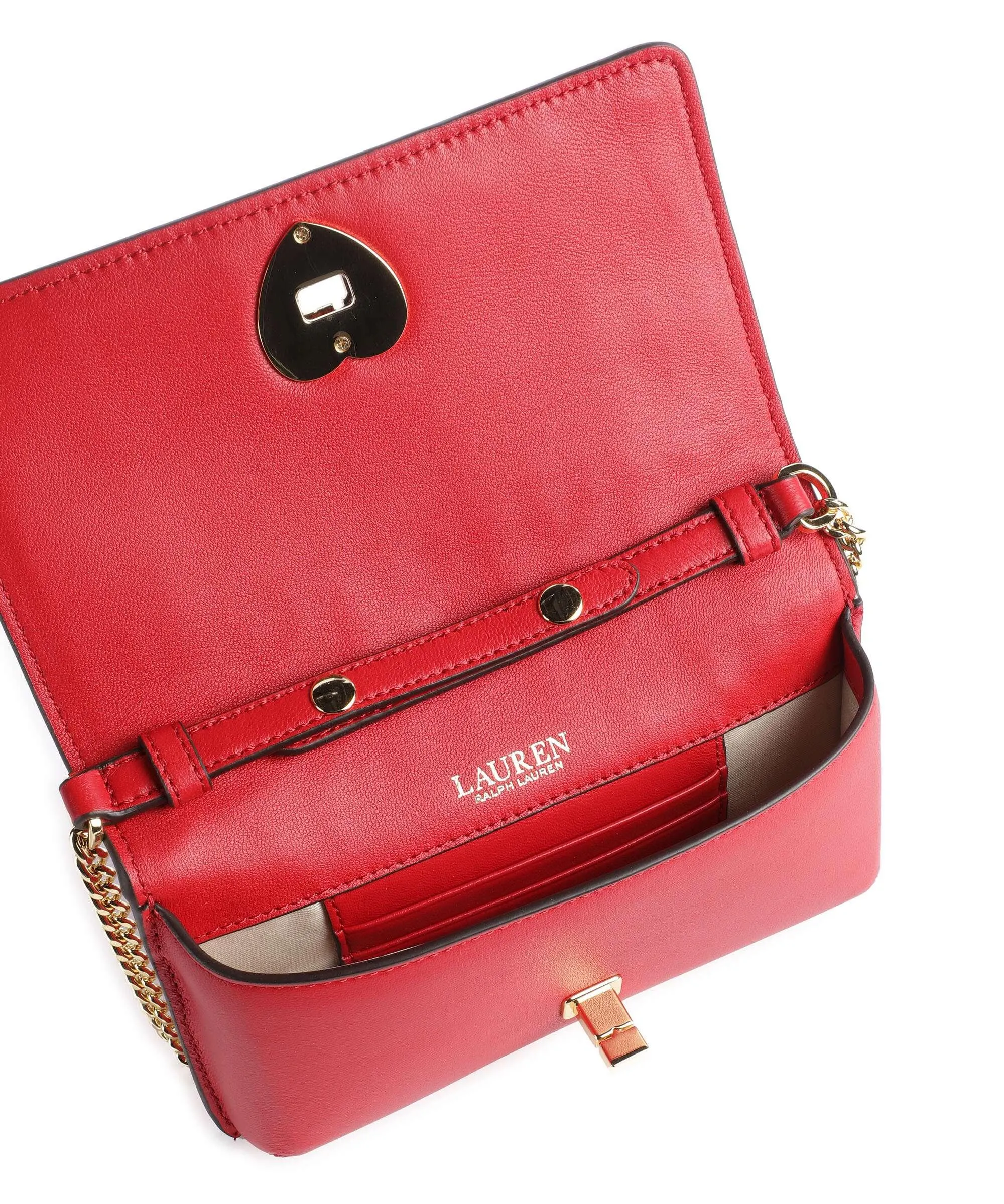  Lauren Ralph Lauren Trnlk Borsa a tracolla pelle di pecora rosso  