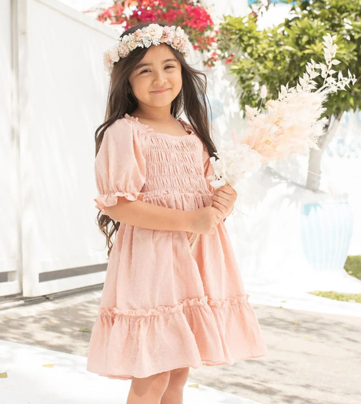 Le ragazze della primavera estate vestono il nuovo arrivo per bambini in cotone pastello al ginocchio Princess Dress Up For Girl