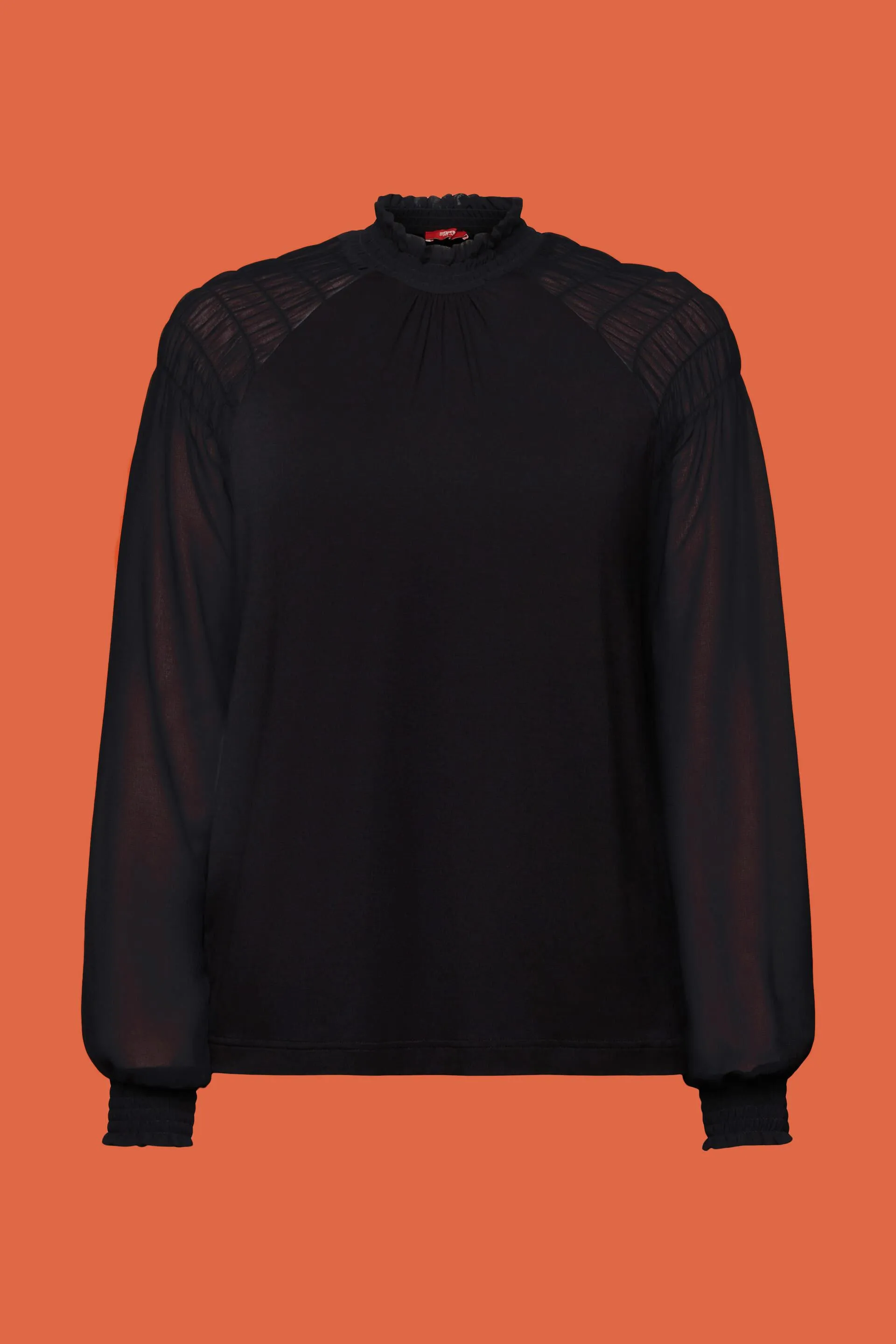 Maglia a maniche lunghe in tessuto misto
