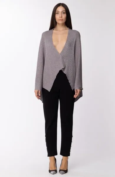 Maglia corta a poncho GLICINE