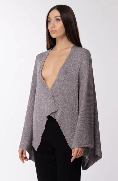 Maglia corta a poncho GLICINE
