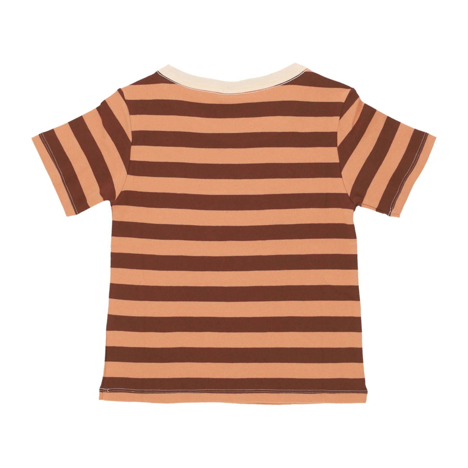 Maglietta Corta Donna Strip Logo Emb Tee Sepia Stripe