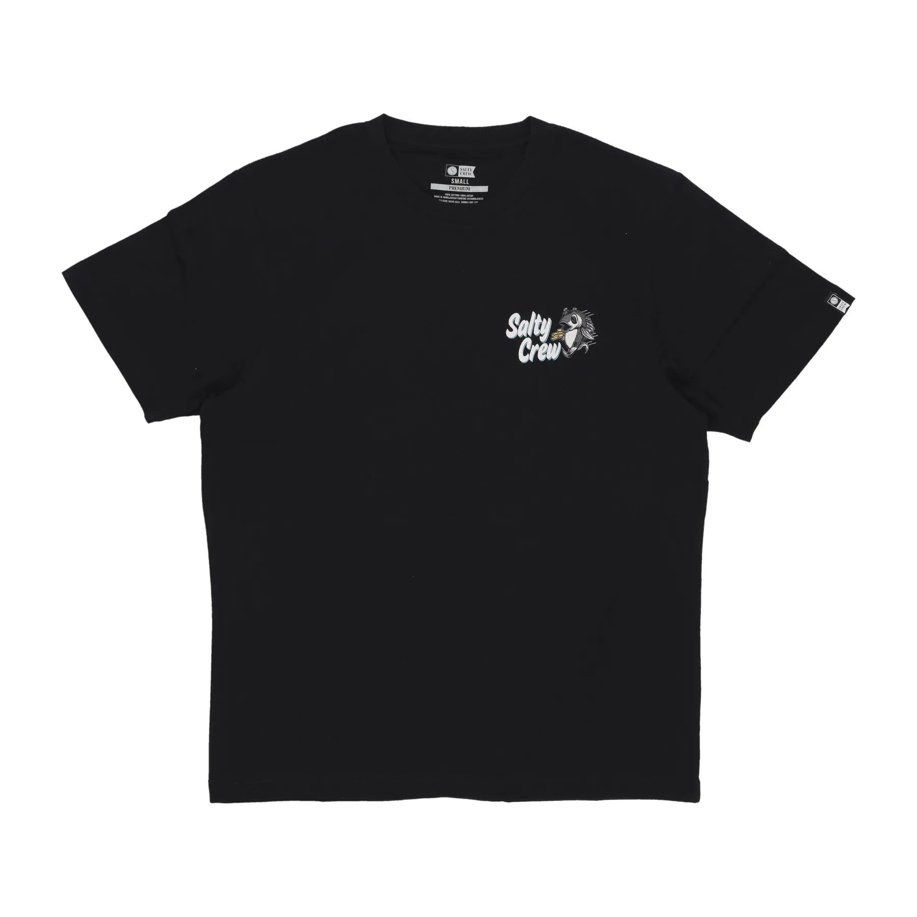 Maglietta Uomo Fish and Chips Premium Tee Black