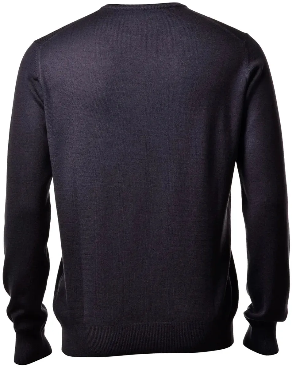 Maglione Girocollo Lana Merinos Vintage Gran Sasso Grigio Scuro da Uomo