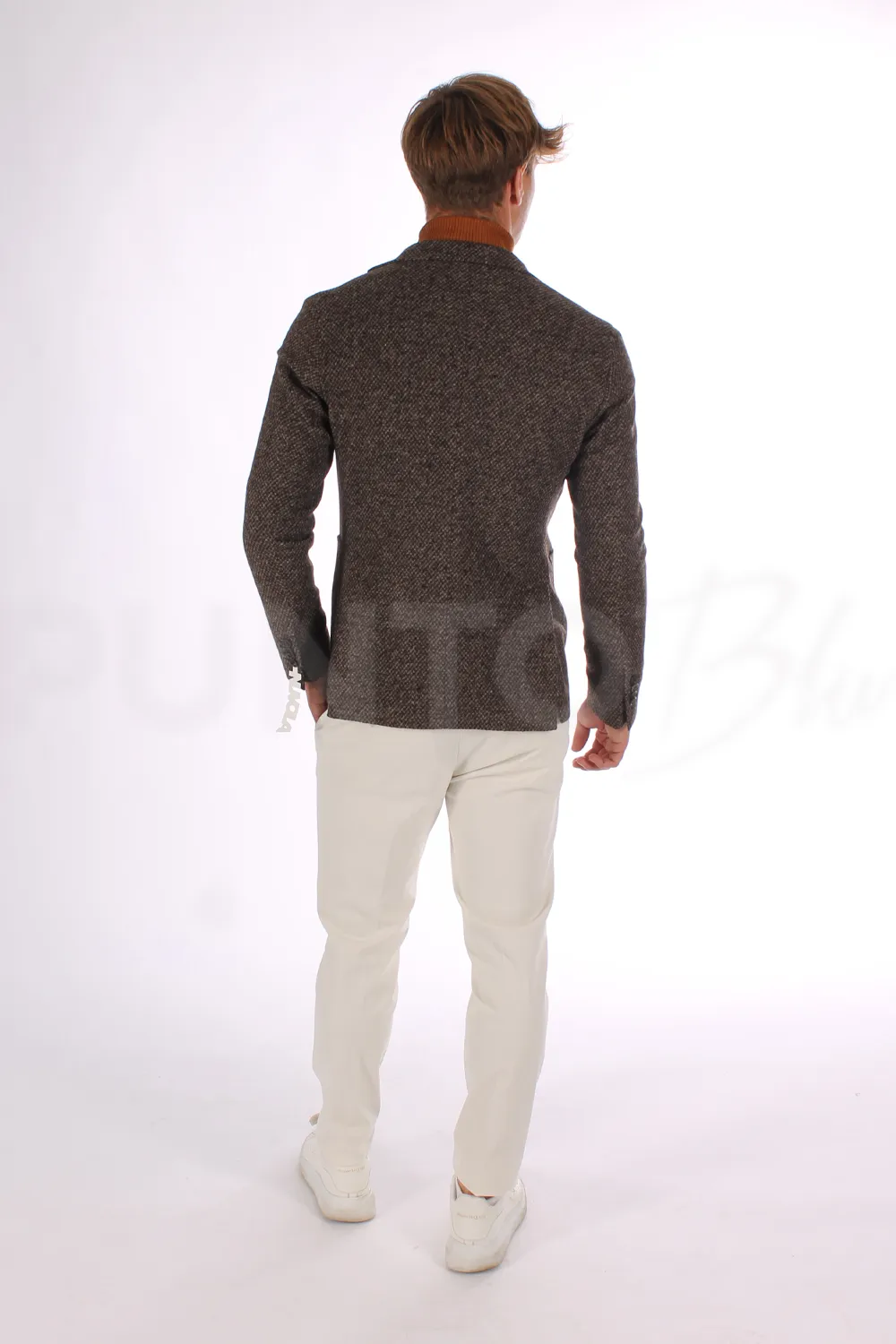 MANUEL RITZ | GIACCA MONOPETTO IN JERSEY MISTO LANA - Punto Blu