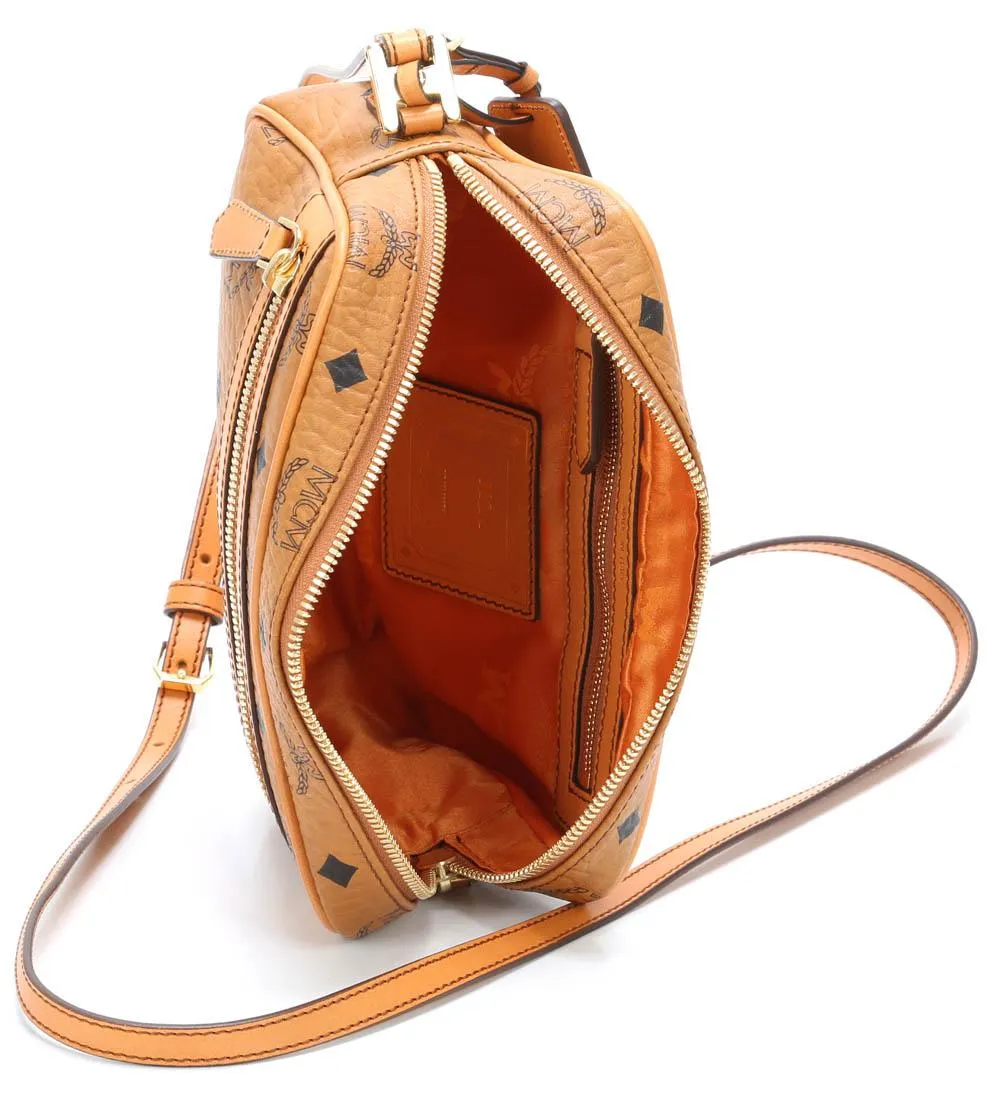  MCM Heritage Line Borsa a spalla pelle sintetica cognac  