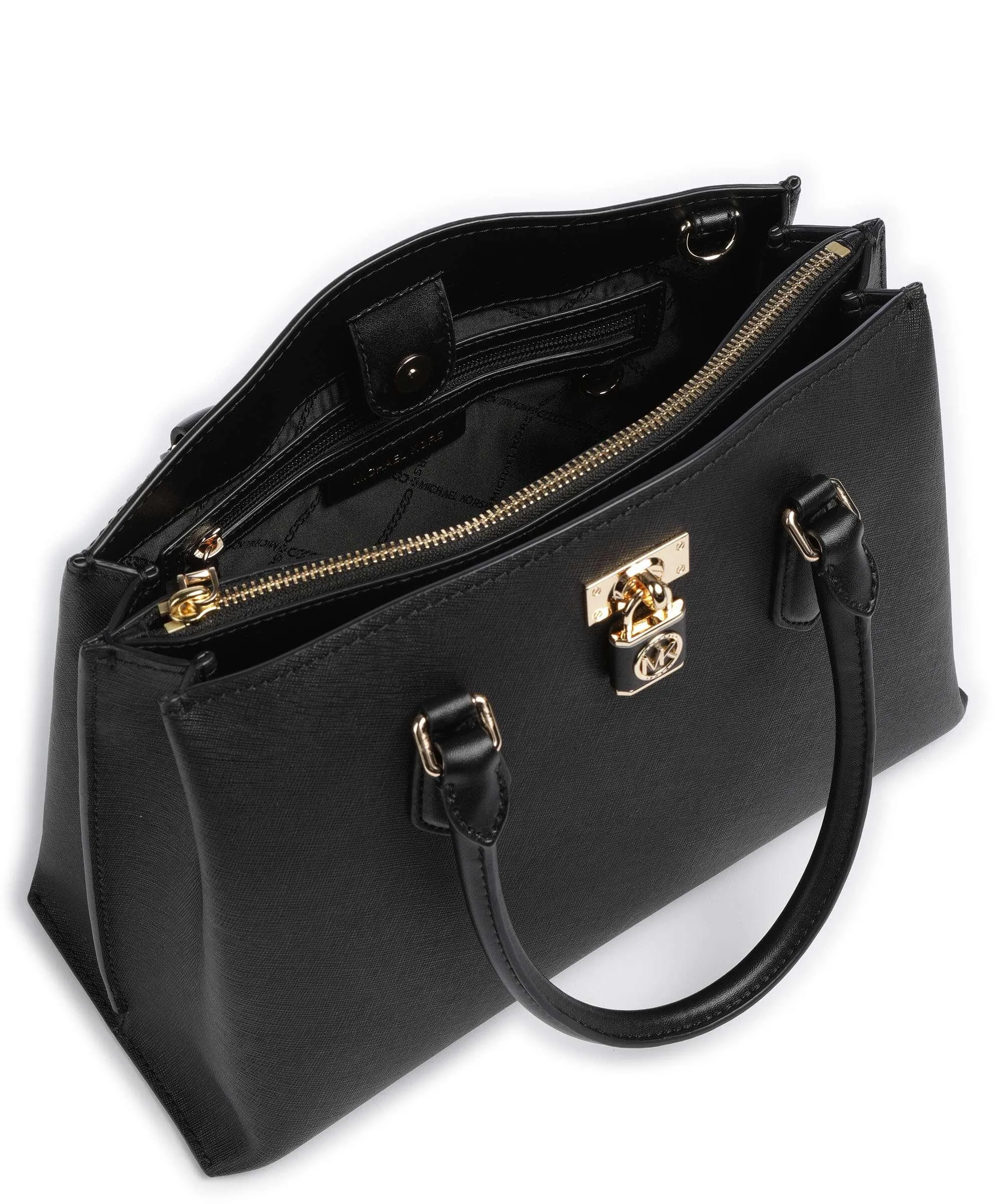  Michael Kors Graham Borsa a mano pelle di vacchetta saffiano nero  