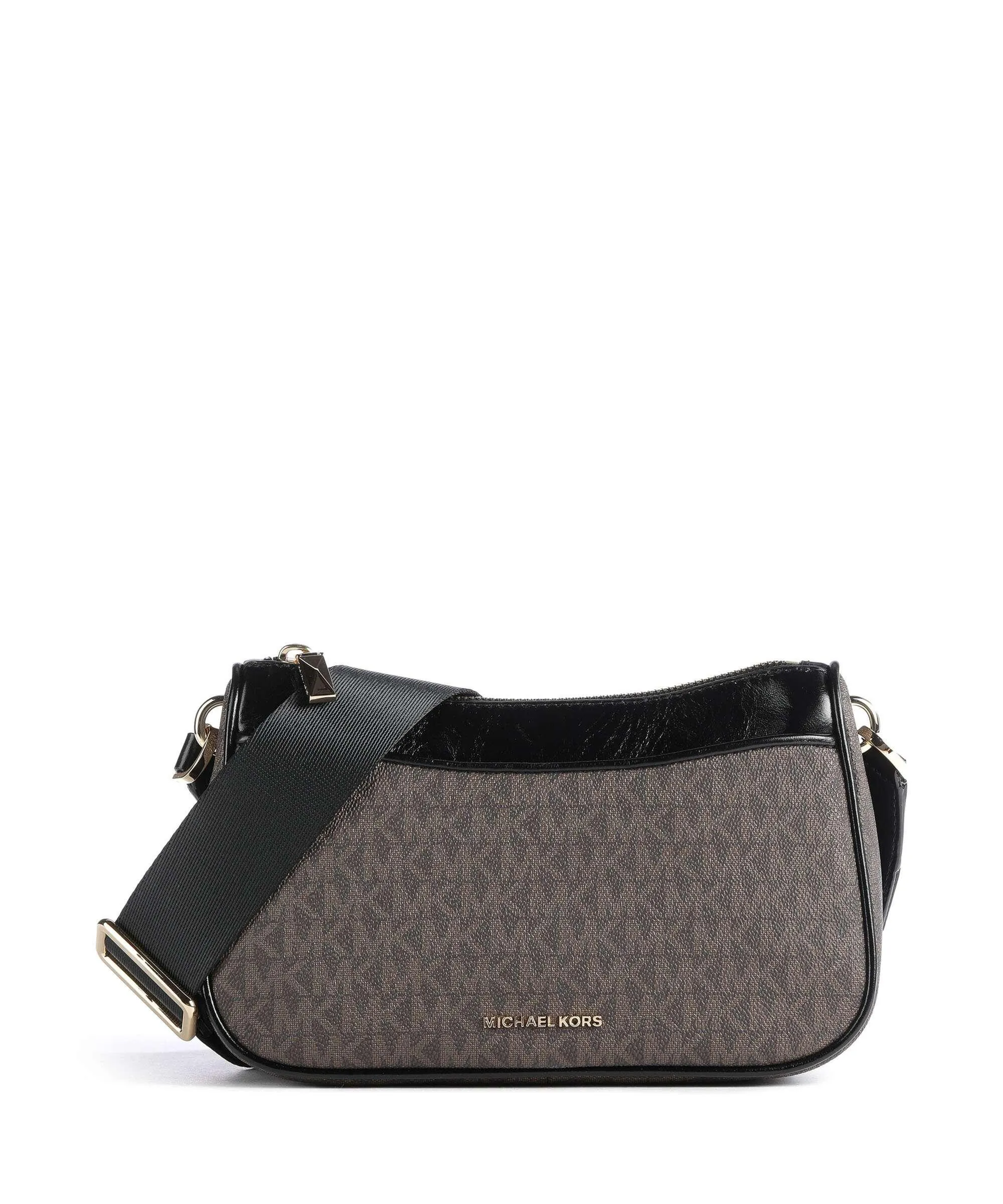  Michael Kors Jet Set Borsa a tracolla tela marrone scuro  