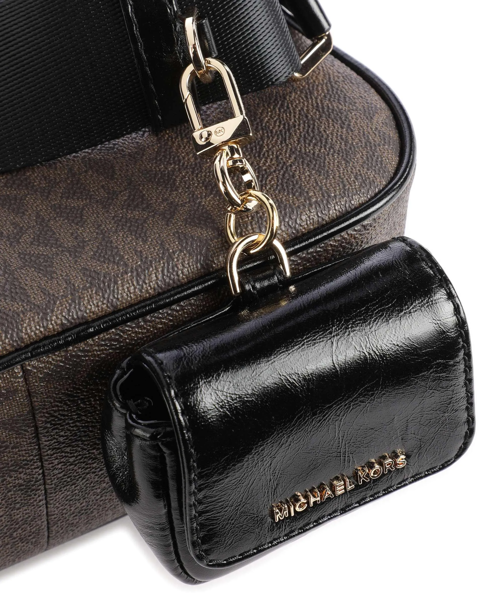  Michael Kors Jet Set Borsa a tracolla tela marrone scuro  