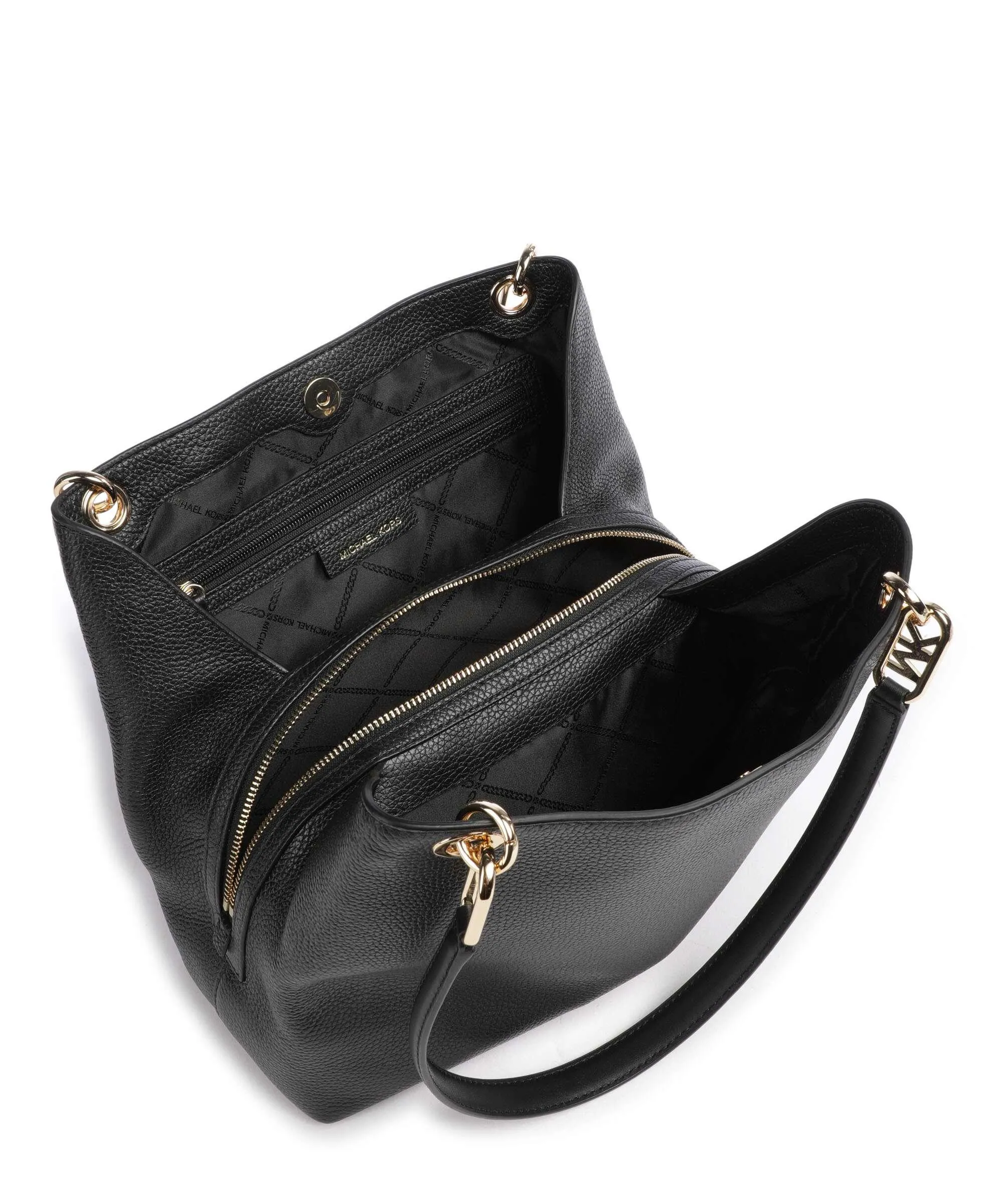  Michael Kors Kensington Borsa hobo pelle di vacchetta grana nero  