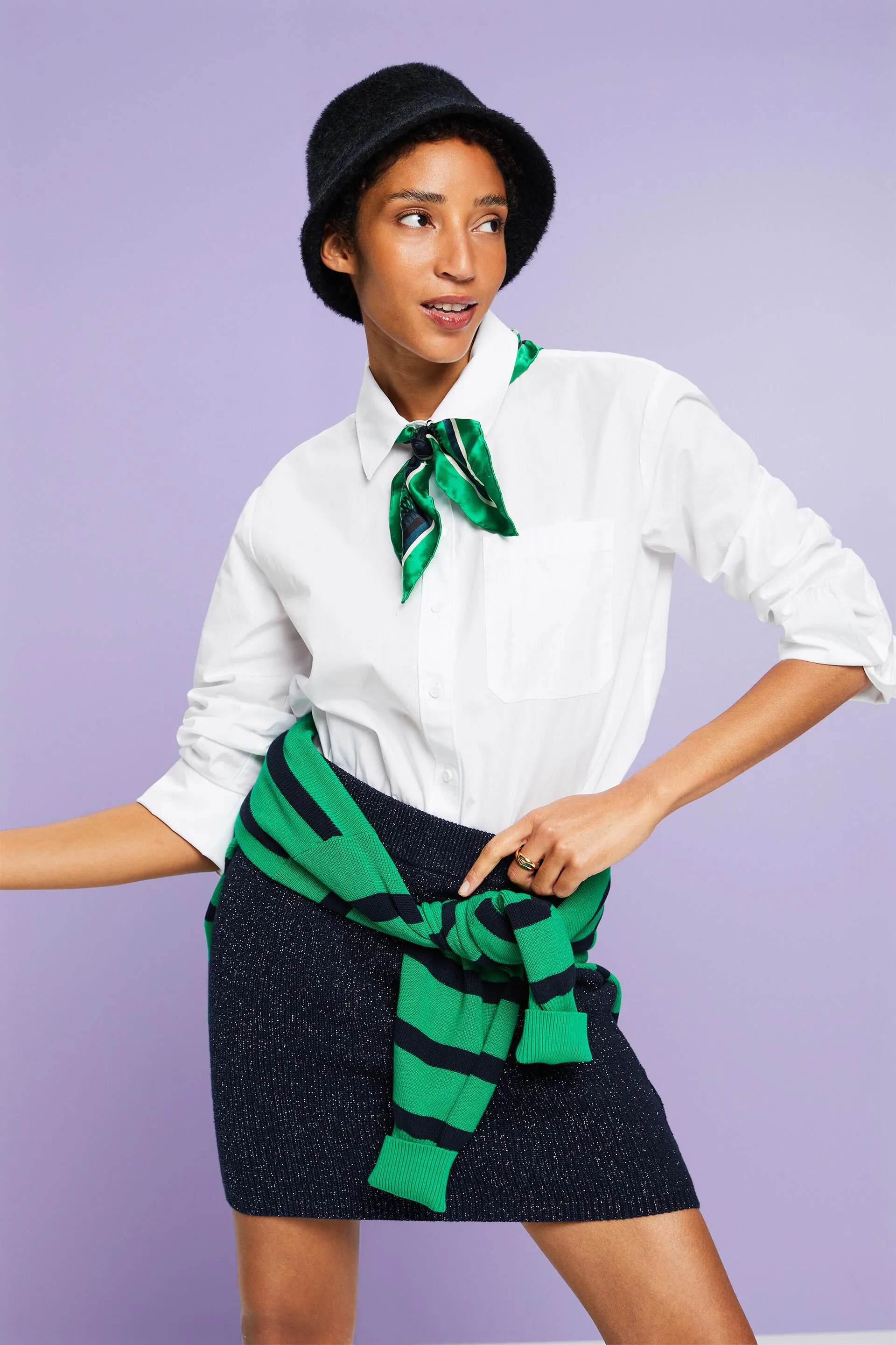 Minigonna in maglia lamé