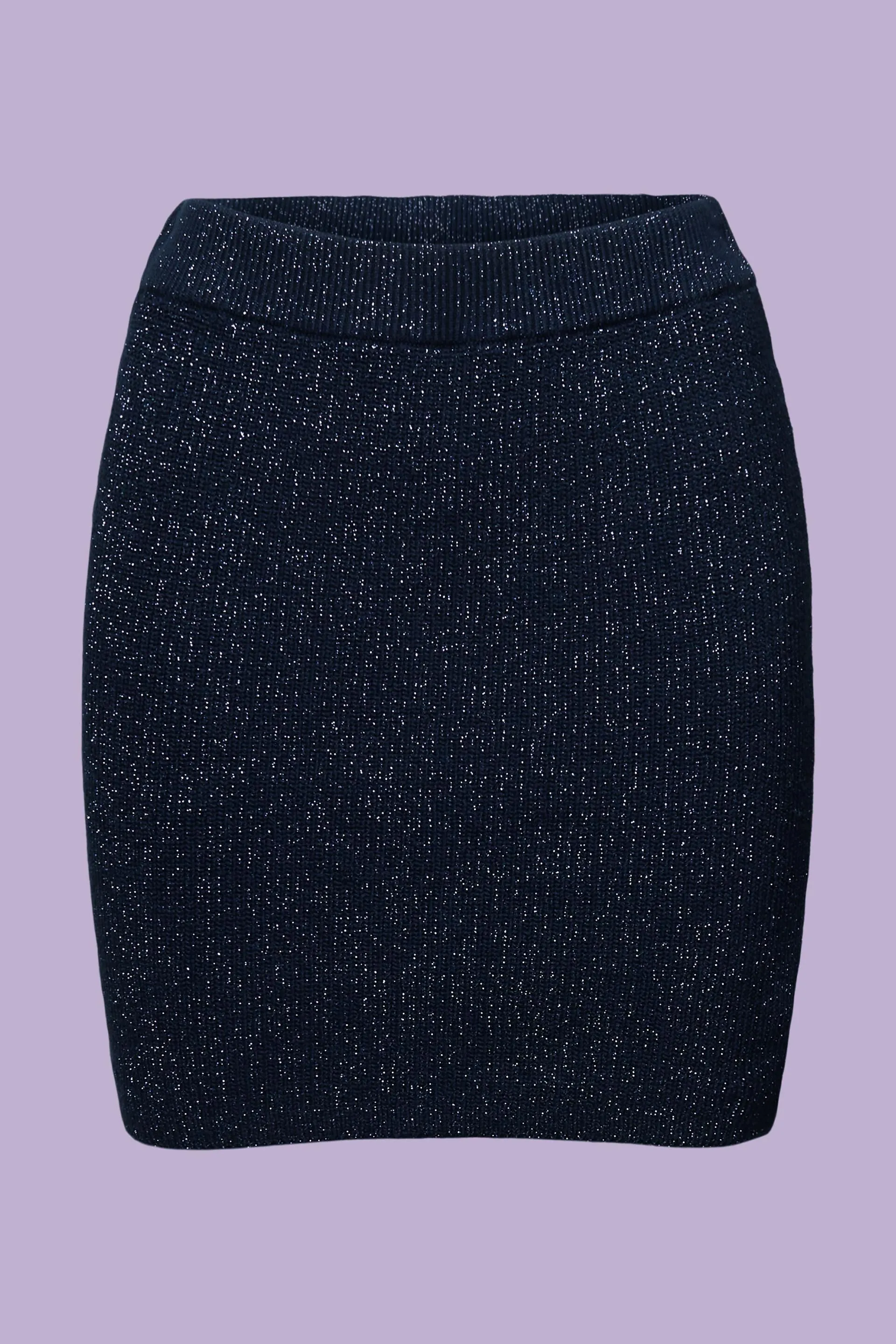 Minigonna in maglia lamé
