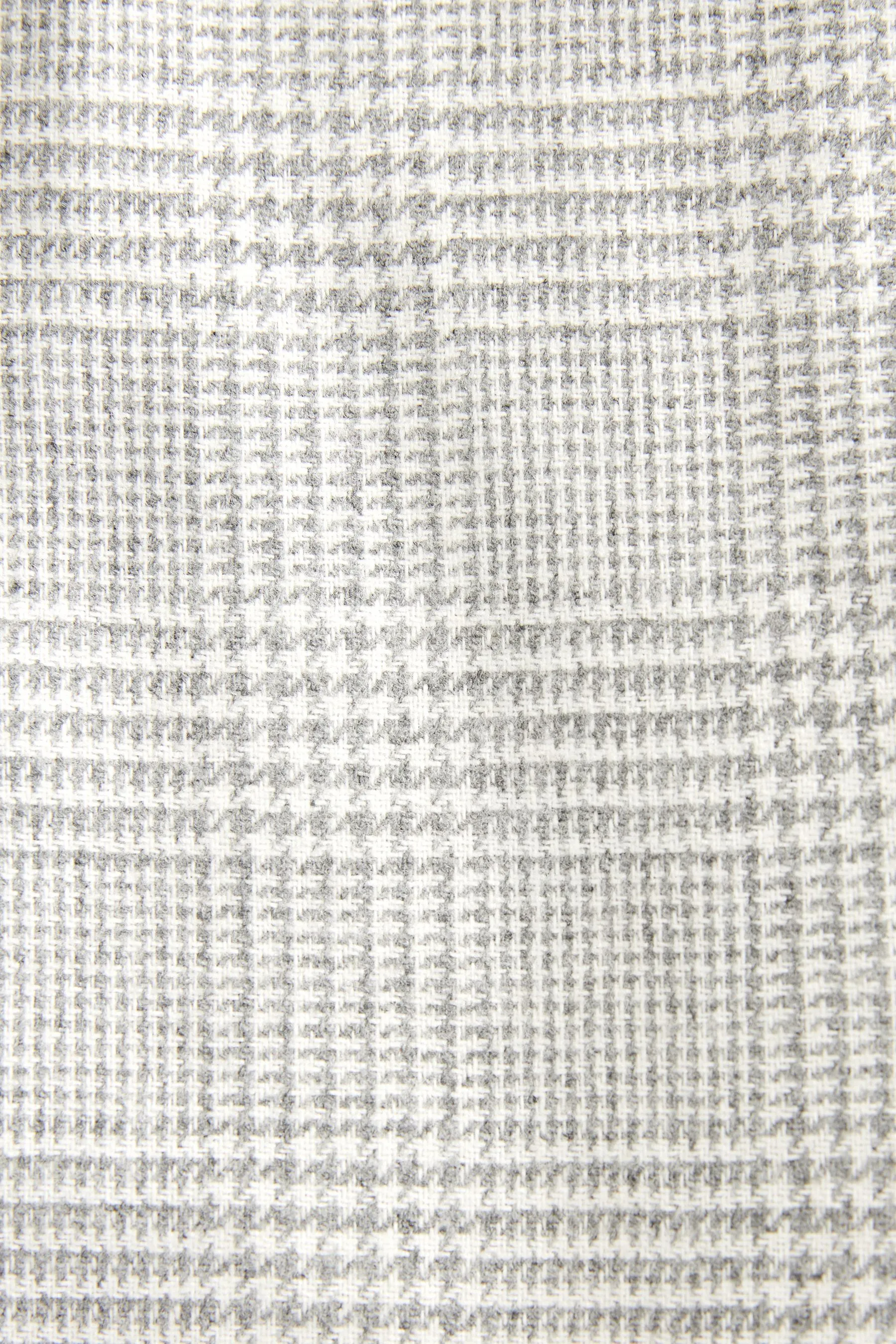Naturale  - Vestibilità attillata / Slim - Pantaloni da completo in Blend A quadri lana italiana