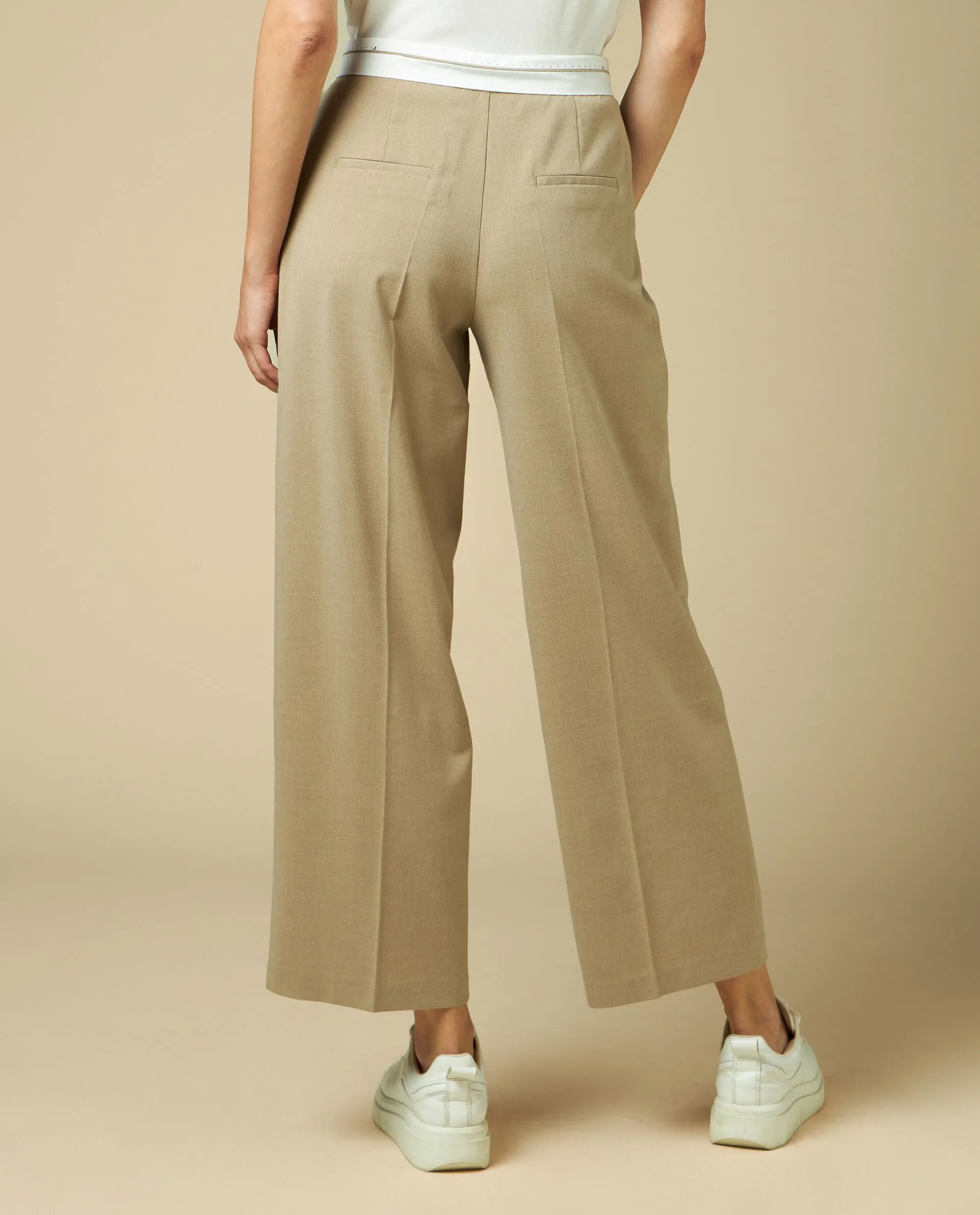 NICE & CHIC  Pantaloni in misto viscosa con pinces donna