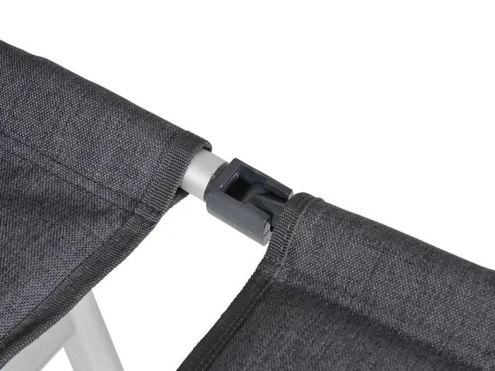Obelink Ibiza Luxe Grey sedia reclinabile con poggiapiedi