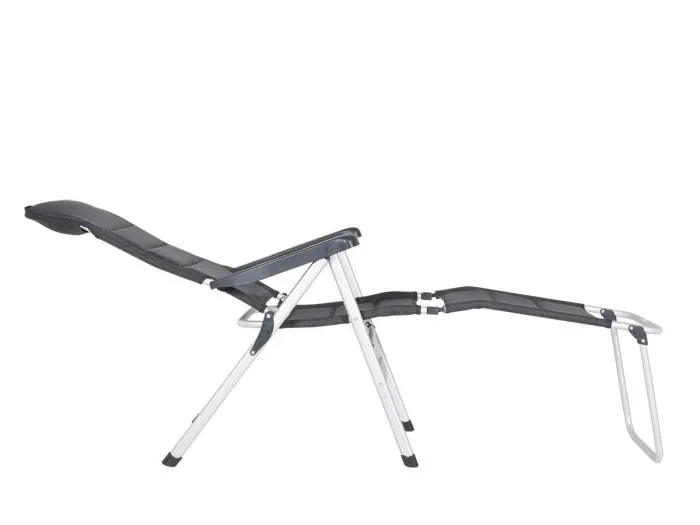 Obelink Ibiza Luxe Grey sedia reclinabile con poggiapiedi