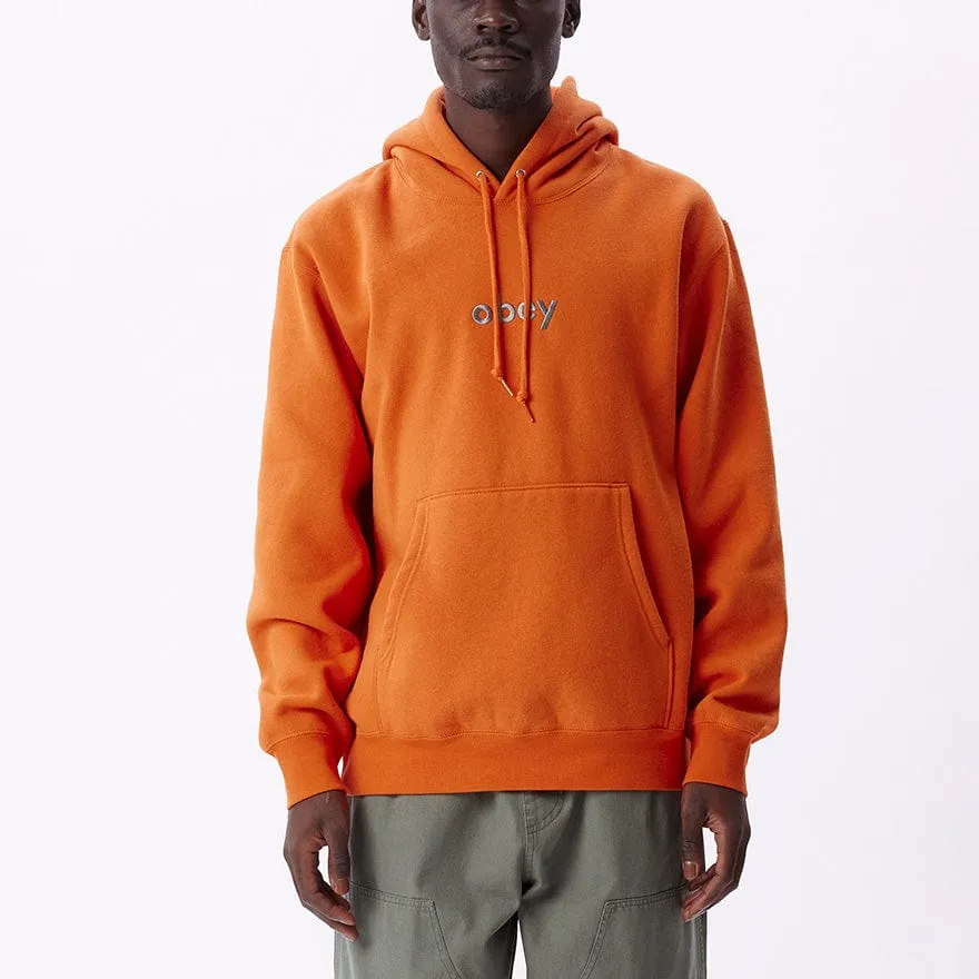 OBEY LOWERCASE HOOD SPECIALTY FLEECE - ORANGE OXIDE