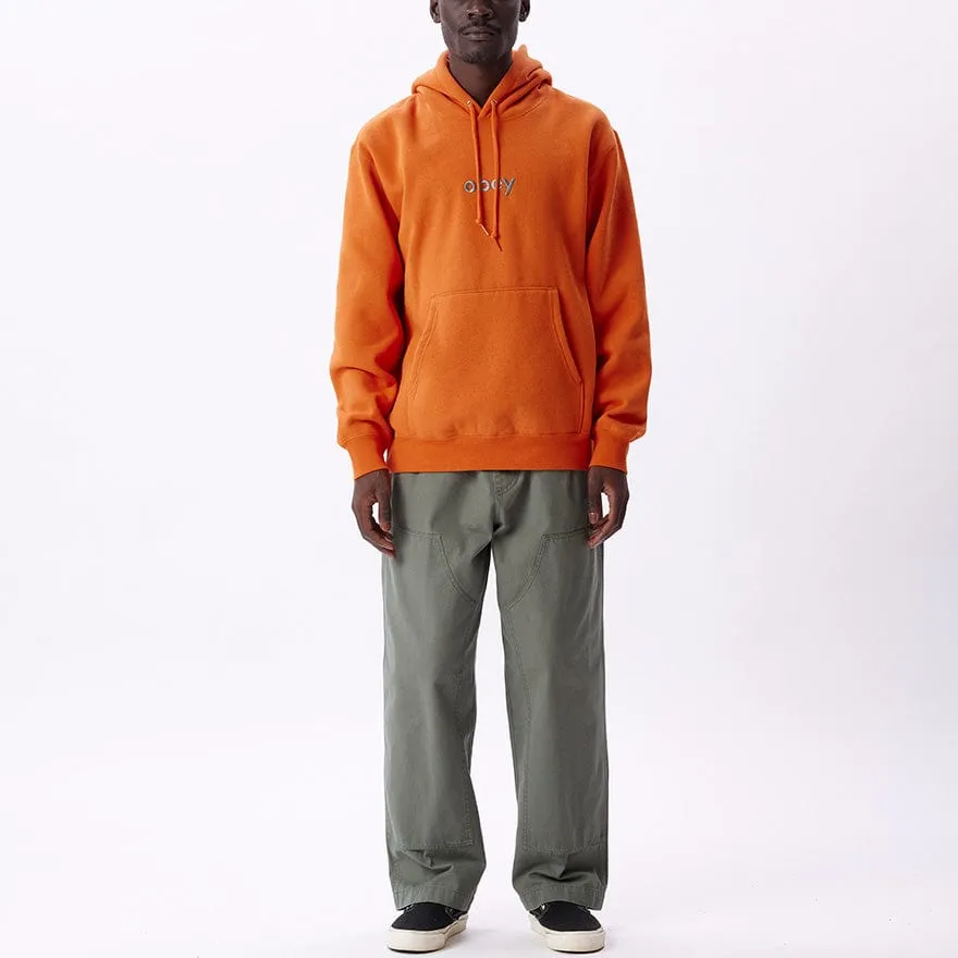 OBEY LOWERCASE HOOD SPECIALTY FLEECE - ORANGE OXIDE