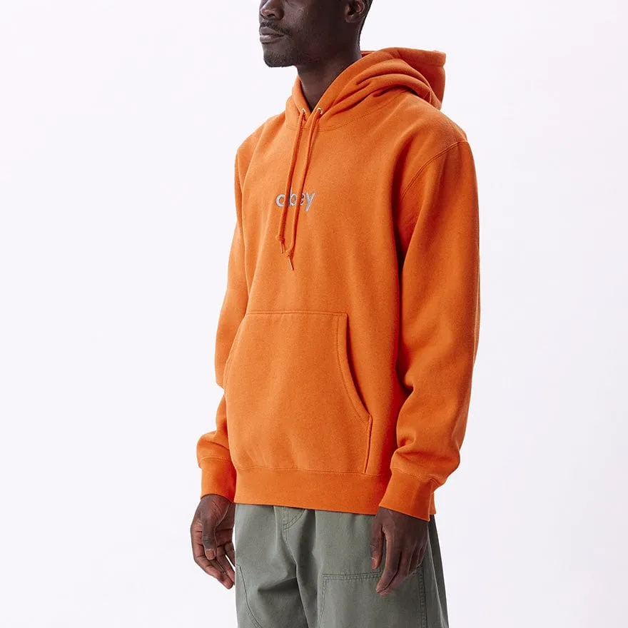 OBEY LOWERCASE HOOD SPECIALTY FLEECE - ORANGE OXIDE