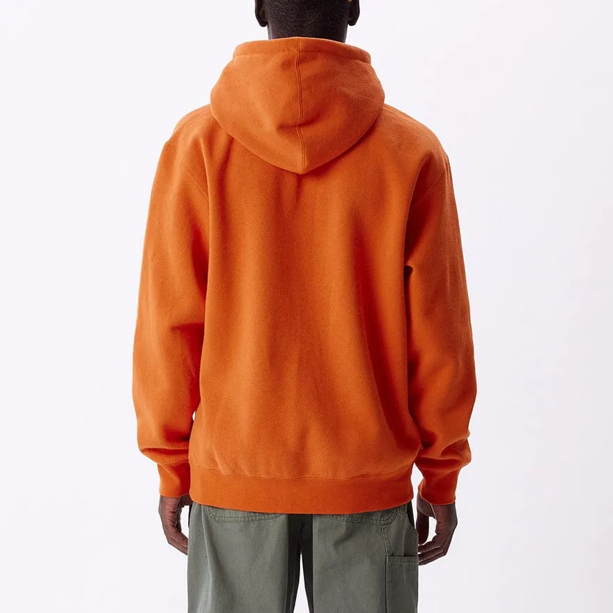 OBEY LOWERCASE HOOD SPECIALTY FLEECE - ORANGE OXIDE
