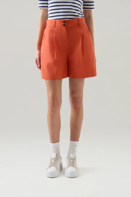 Pantaloncini in popeline di puro cotone                                                                                         