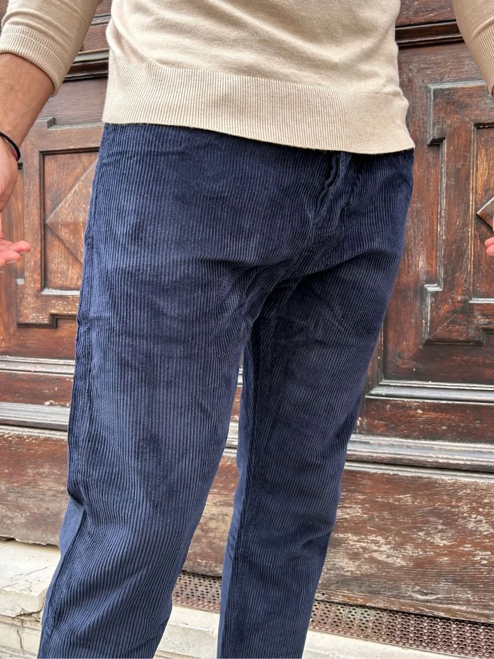 Pantalone coste velluto carrot