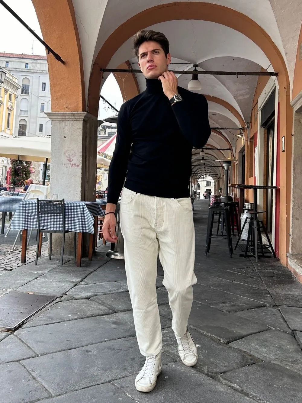 Pantalone coste velluto carrot