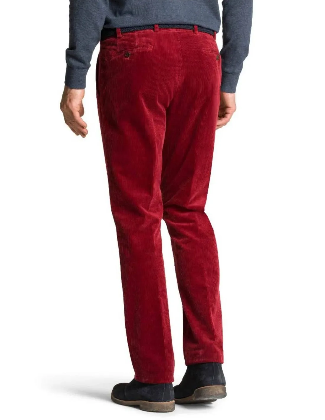 Pantalone in cotone Velluto a coste colore Rubino