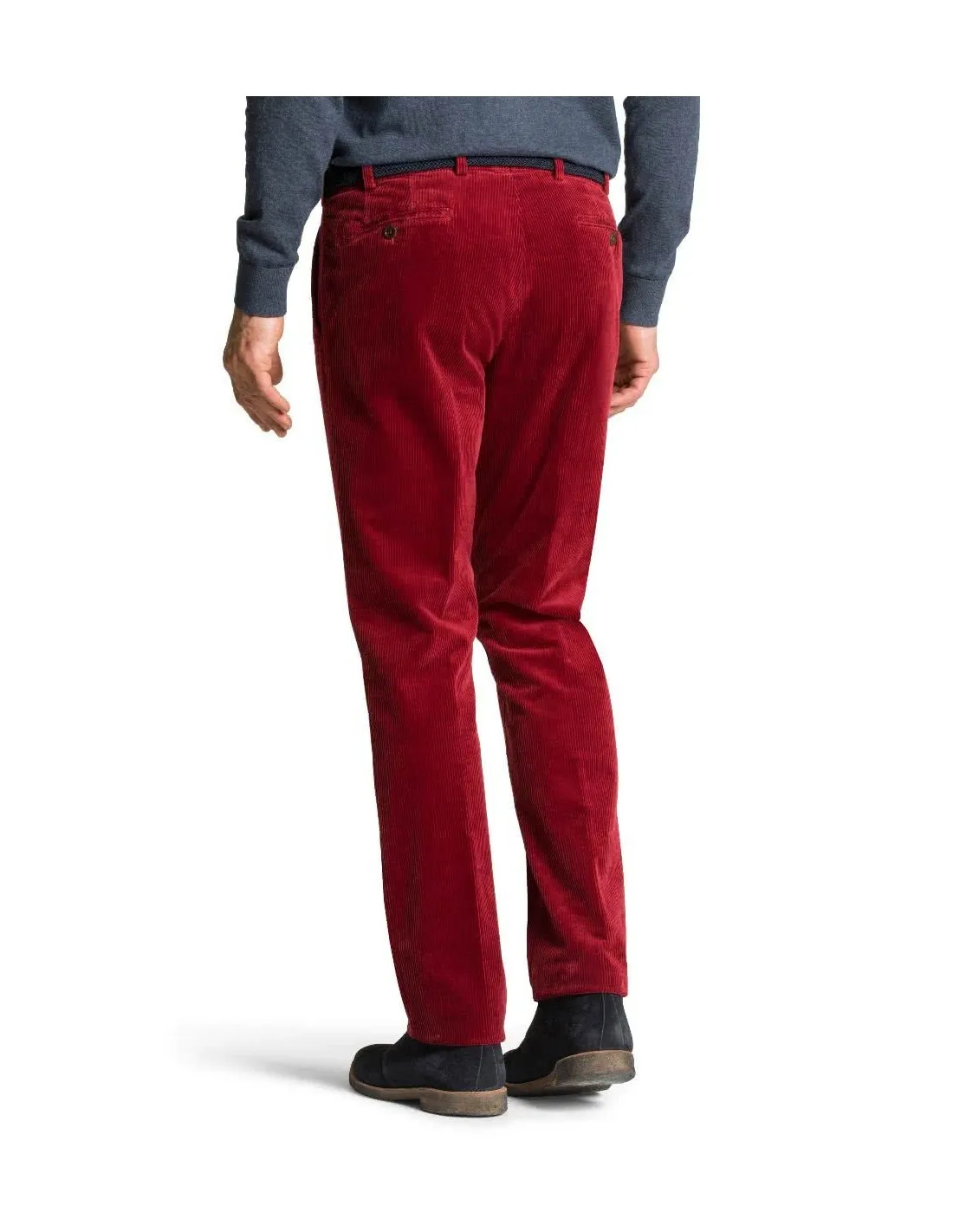 Pantalone in cotone Velluto a coste colore Rubino