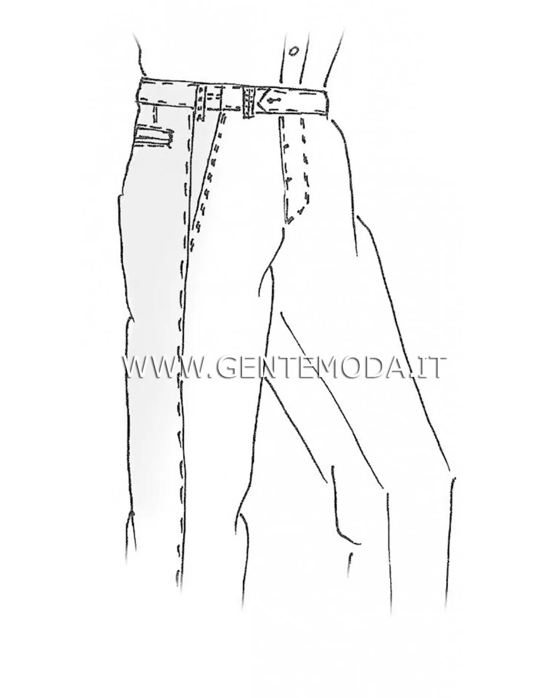 Pantalone in cotone Velluto a coste colore Rubino