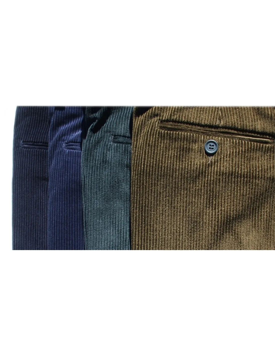 Pantalone in cotone Velluto a coste colore Rubino