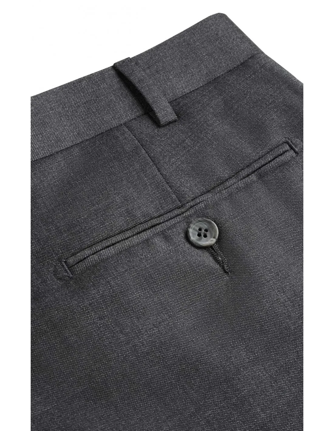 Pantalone in fresco lana tela grigio scuro p / e