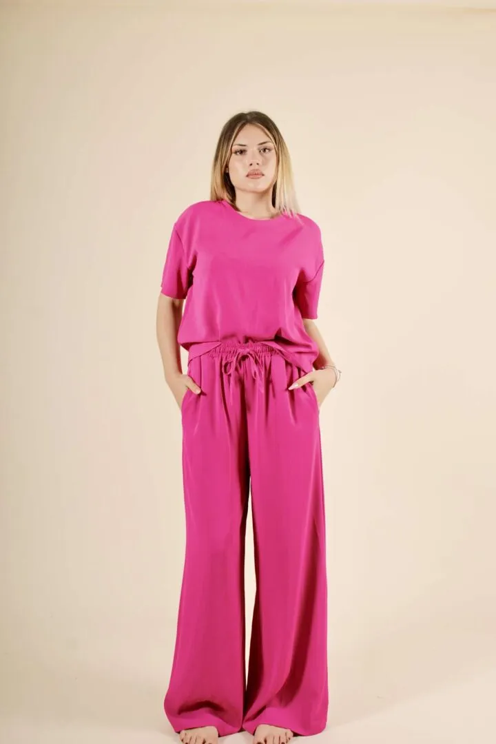 Pantalone Palazzo Basico – Fuxia