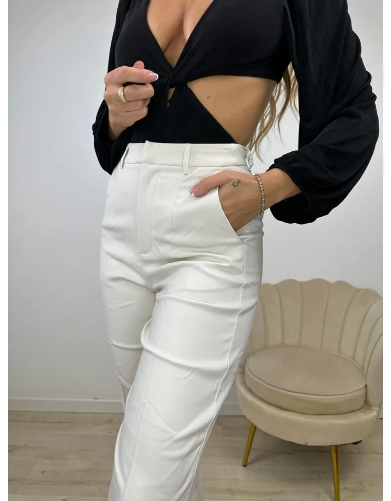PANTALONE PALAZZO BURRO