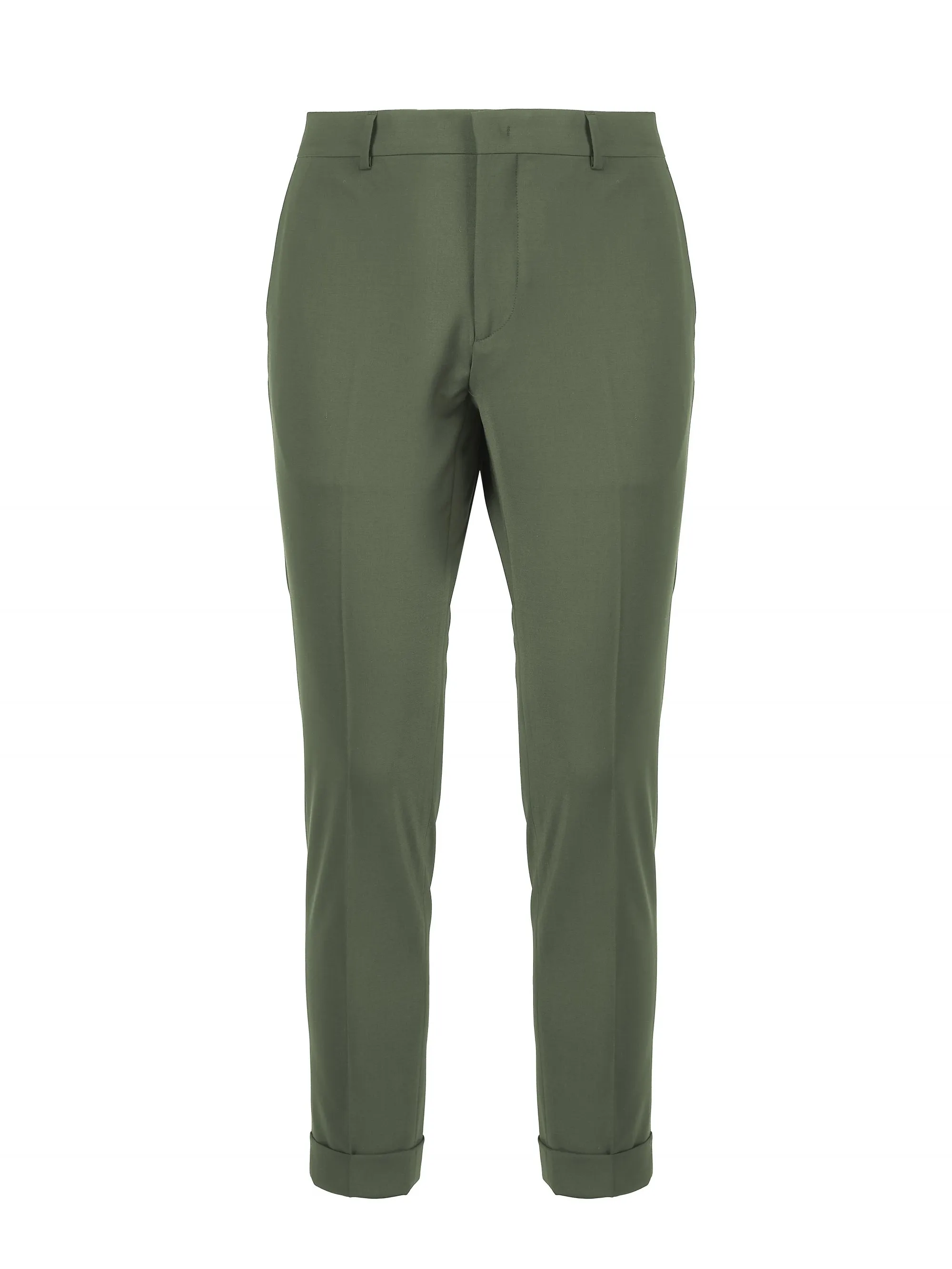 PANTALONE VERDE "ALEXANDER SHORTER RISV" IN MISTO LANA