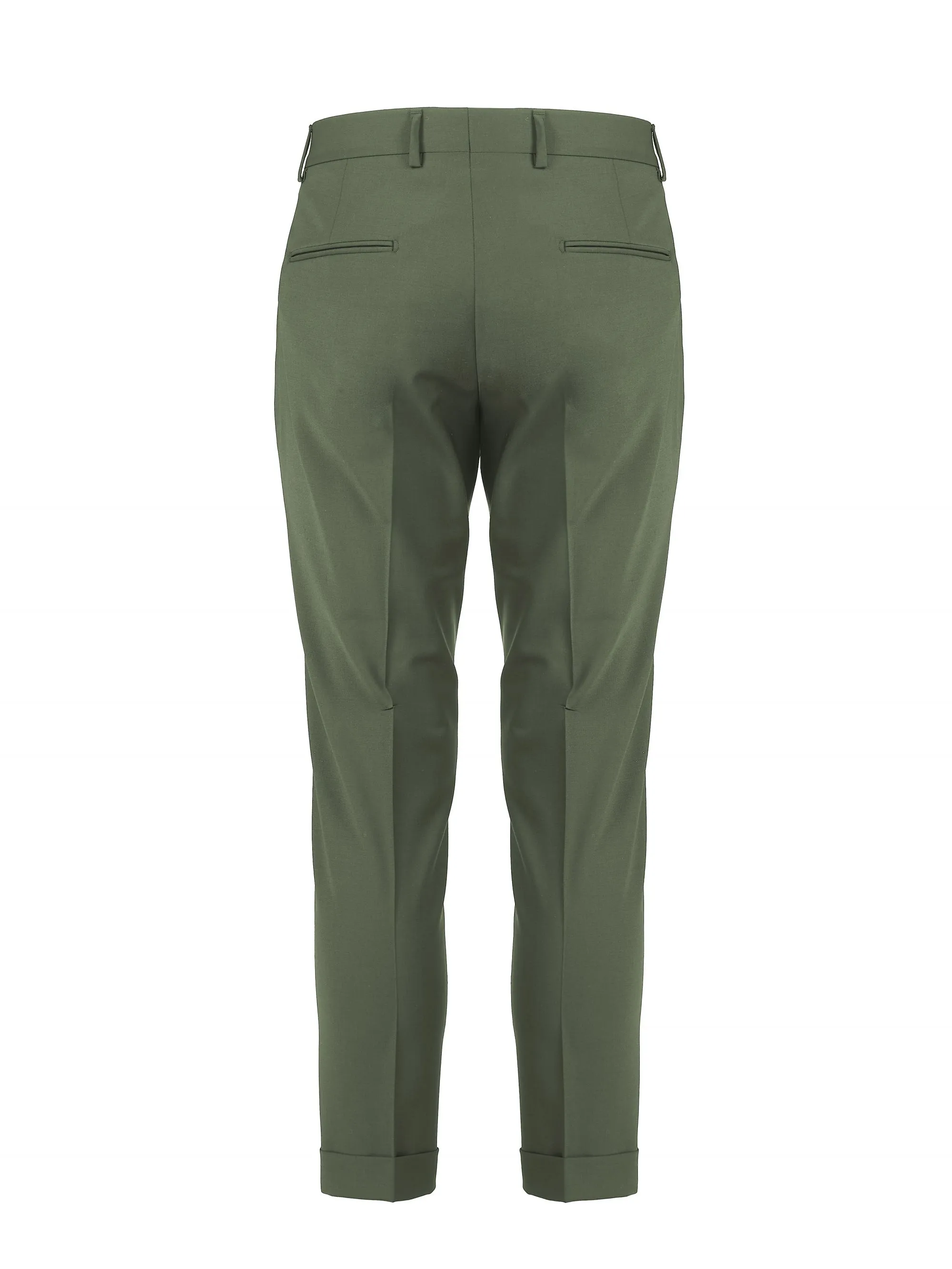 PANTALONE VERDE "ALEXANDER SHORTER RISV" IN MISTO LANA