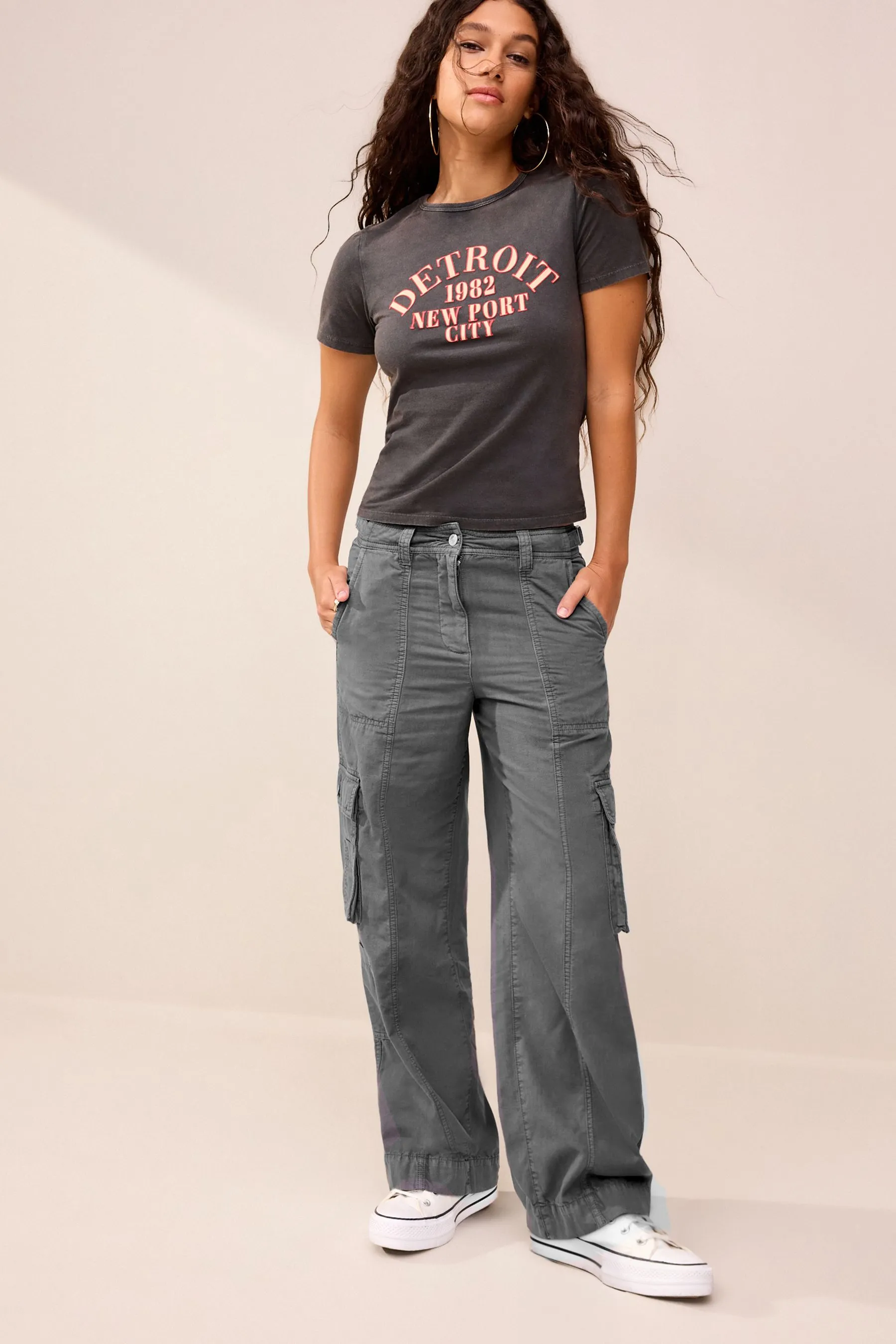 Pantaloni cargo regolabile in vita
