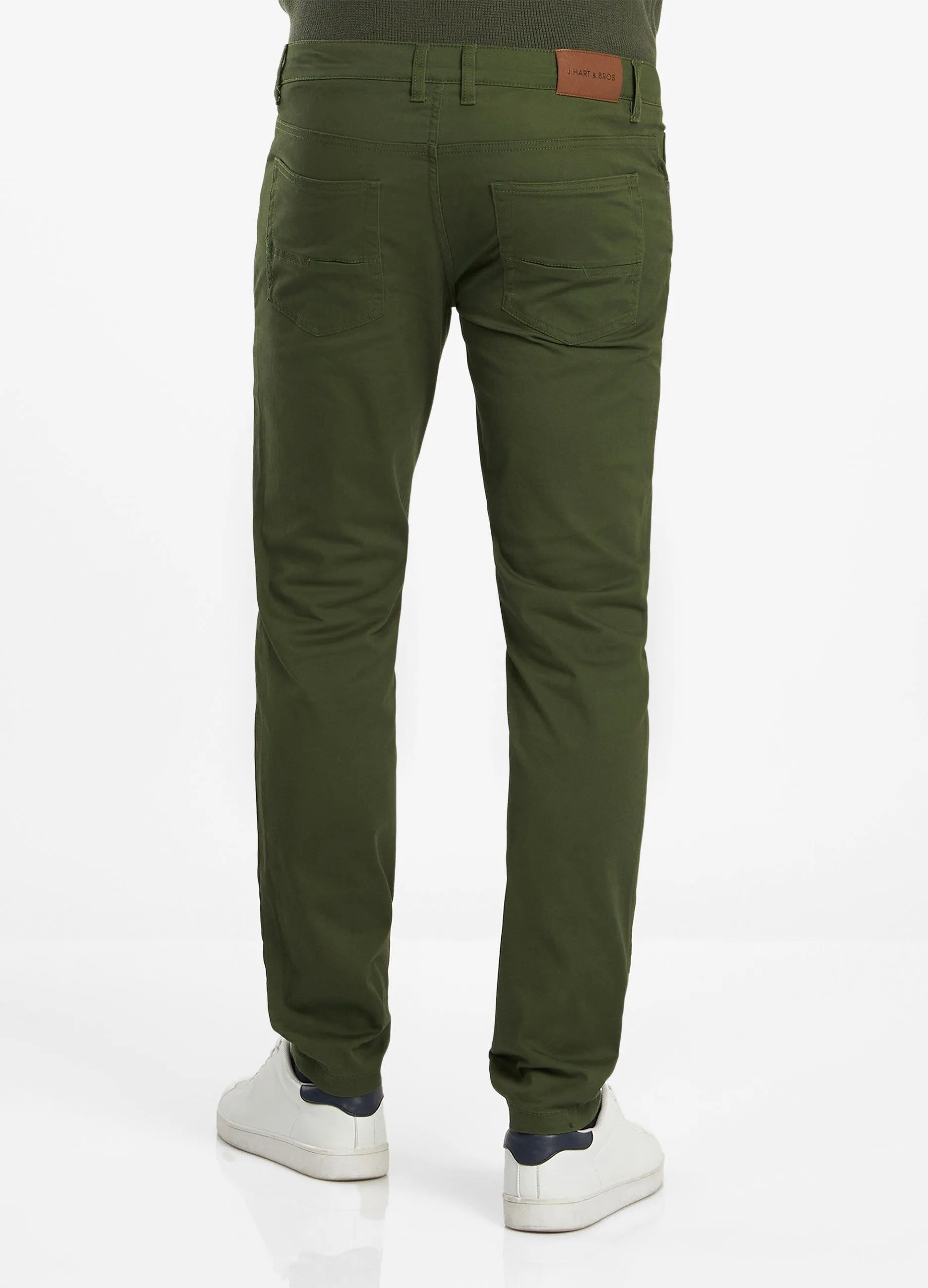 Pantaloni chino in cotone stretch uomo