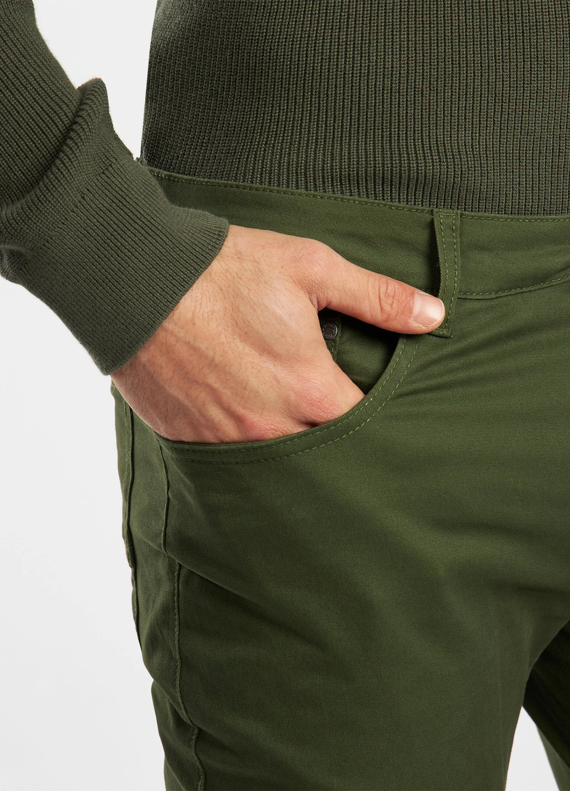 Pantaloni chino in cotone stretch uomo