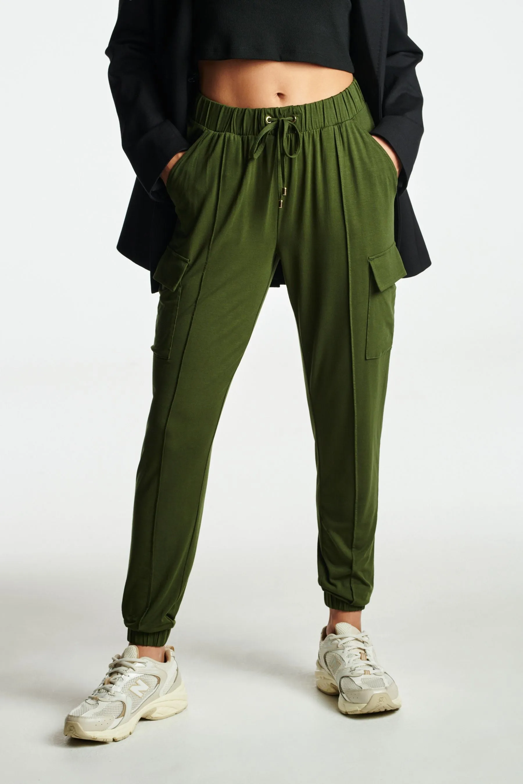 Pantaloni da jogging cargo in jersey