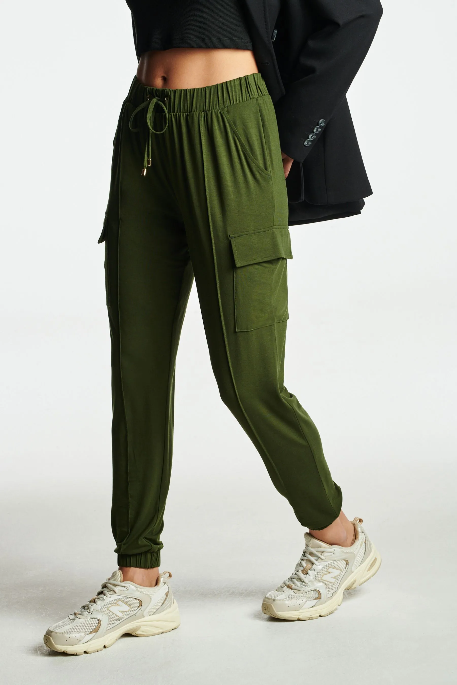 Pantaloni da jogging cargo in jersey